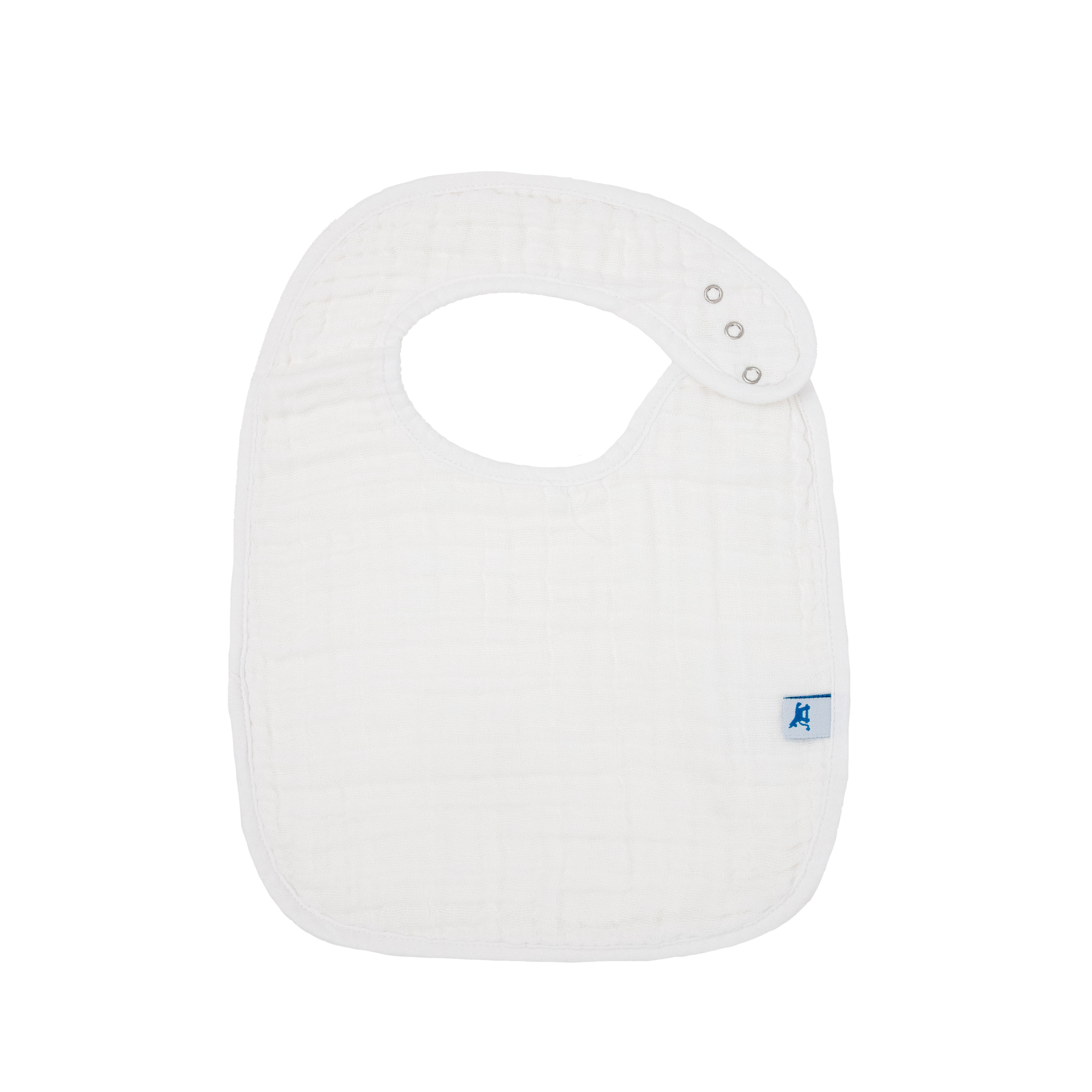 Cotton Muslin Classic Bib 3 Pack - White