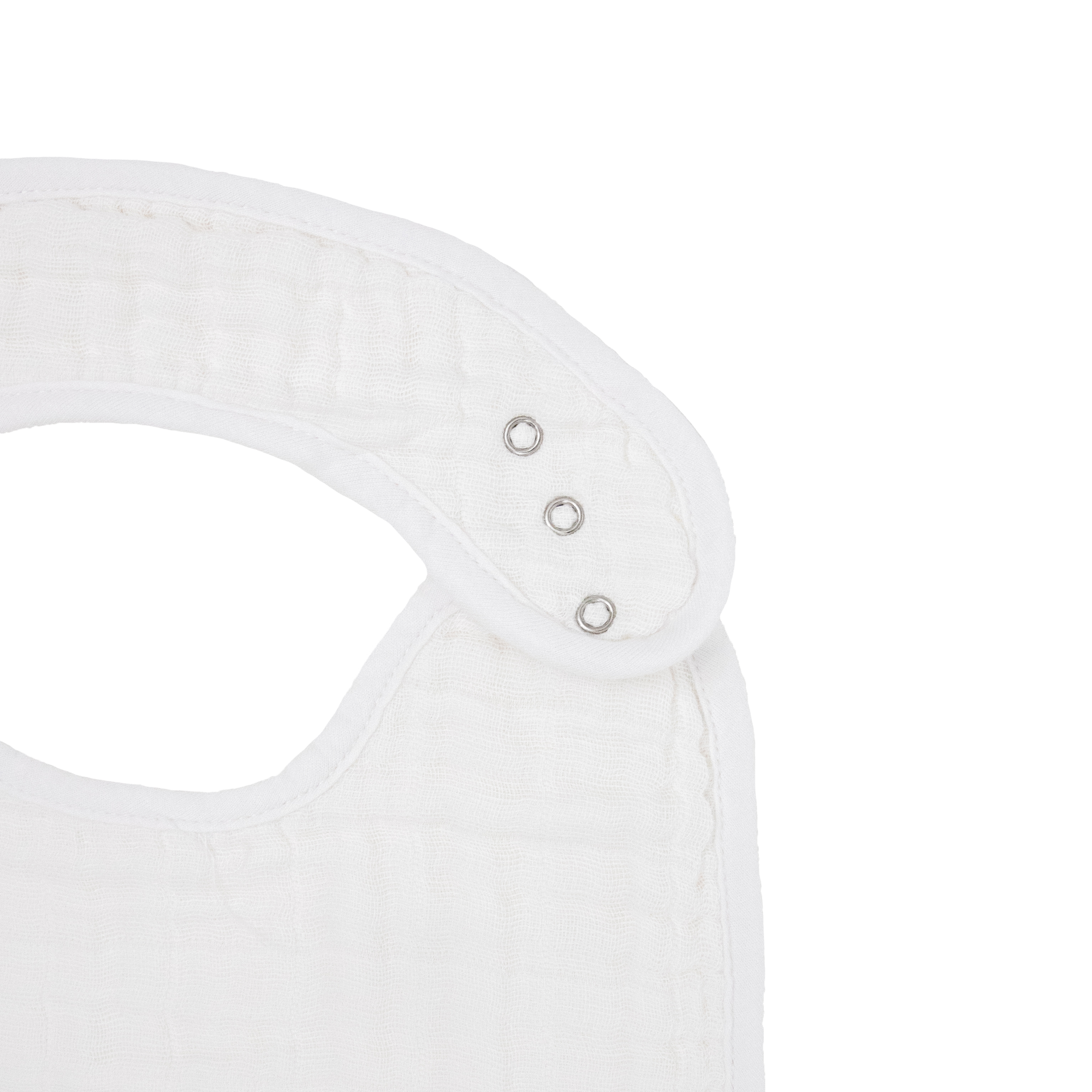 Cotton Muslin Classic Bib 3 Pack - White