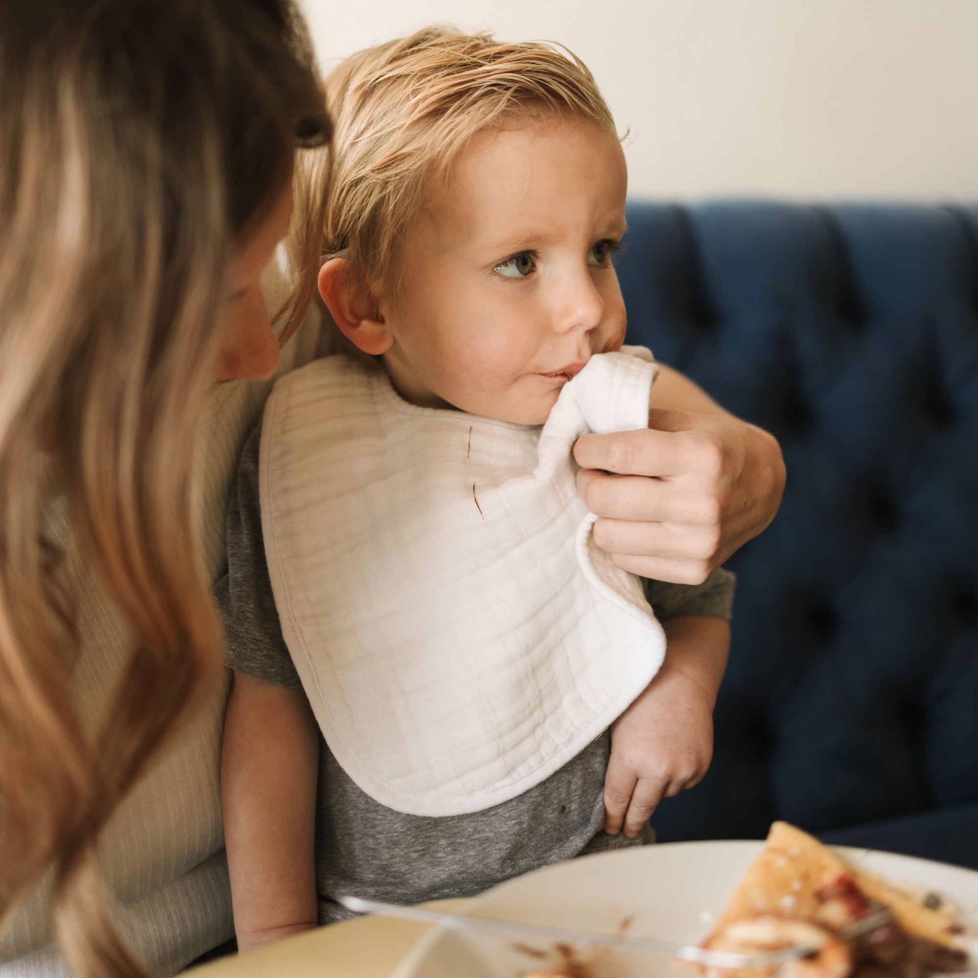 Cotton Muslin Classic Bib 3 Pack - White