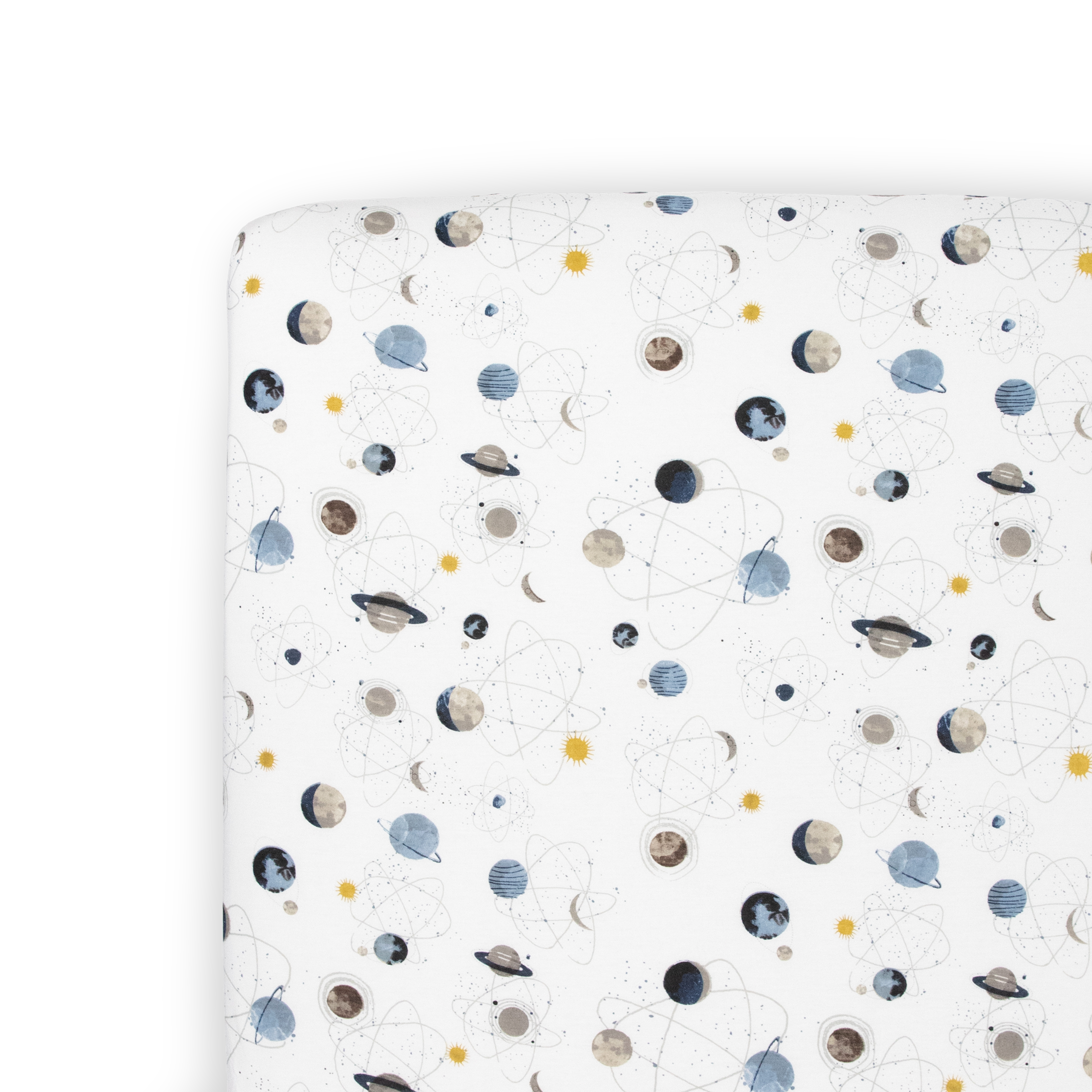 Little unicorn blue shop windflower crib sheet