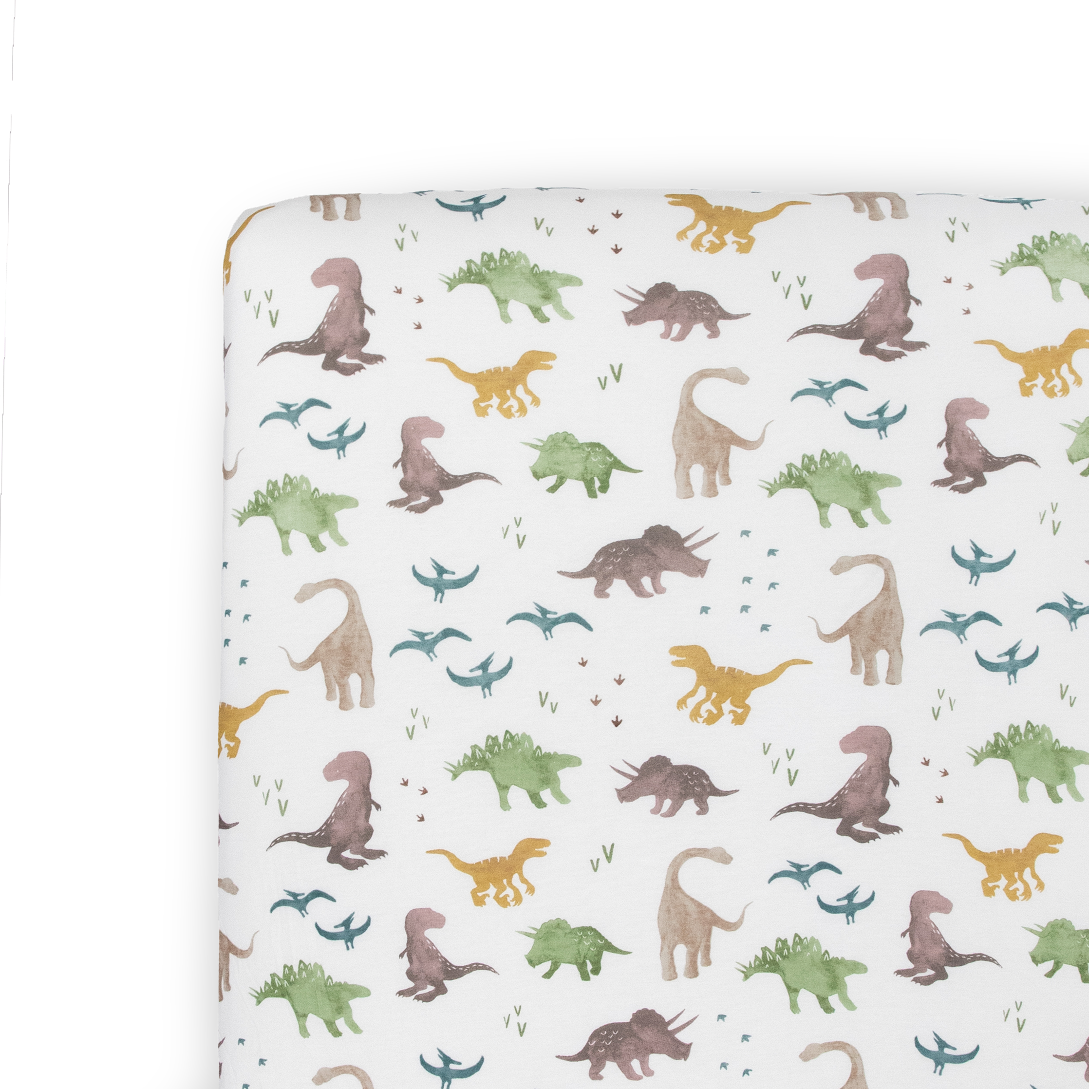 Stretch Knit Crib Sheet Dino Pals Little Unicorn USA