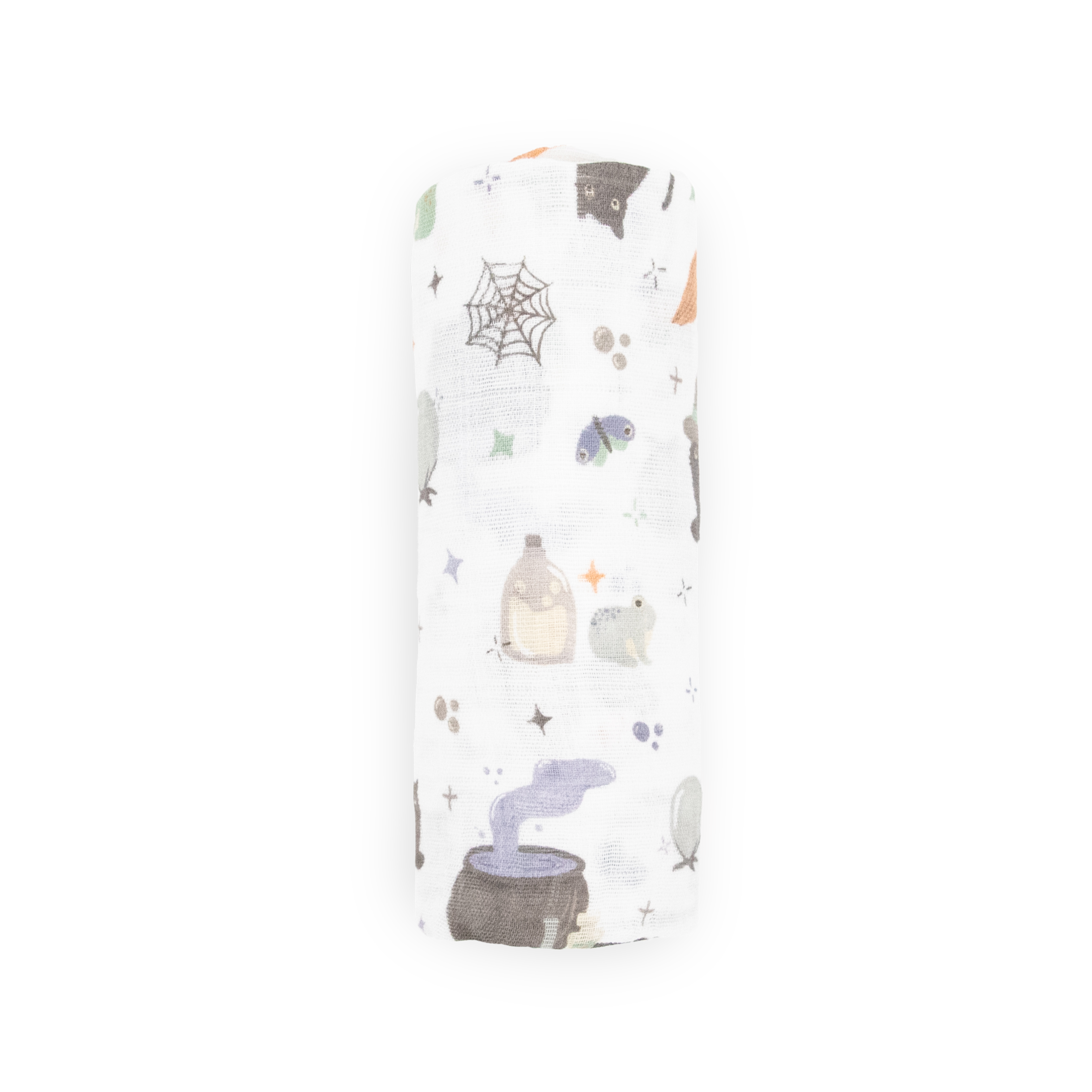 Cotton Muslin Swaddle Blanket - Cats and Cauldrons