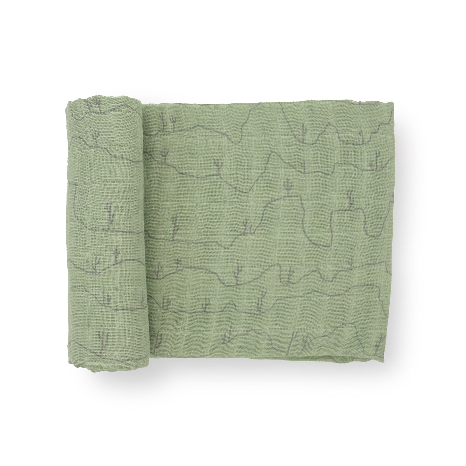 Cotton Muslin Swaddle Blanket Cactus Lines – Little Unicorn USA