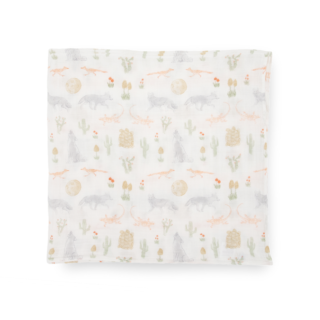 Cotton Muslin Swaddle Blanket Desert Night Little Unicorn USA