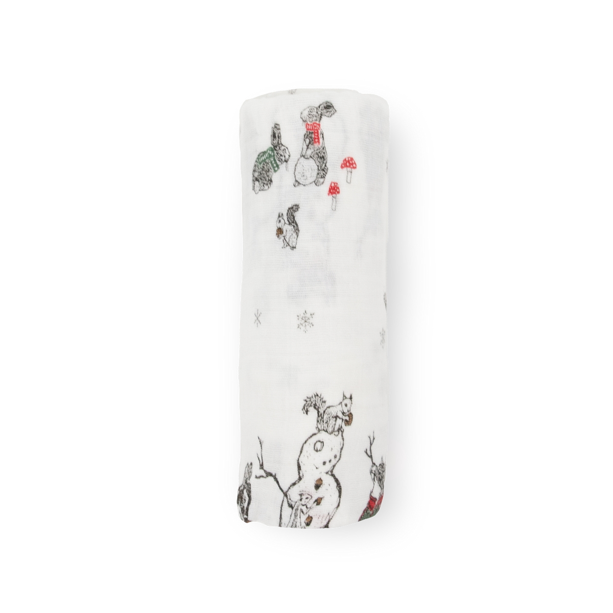 Cotton Muslin Swaddle Blanket Snow Day Little Unicorn USA
