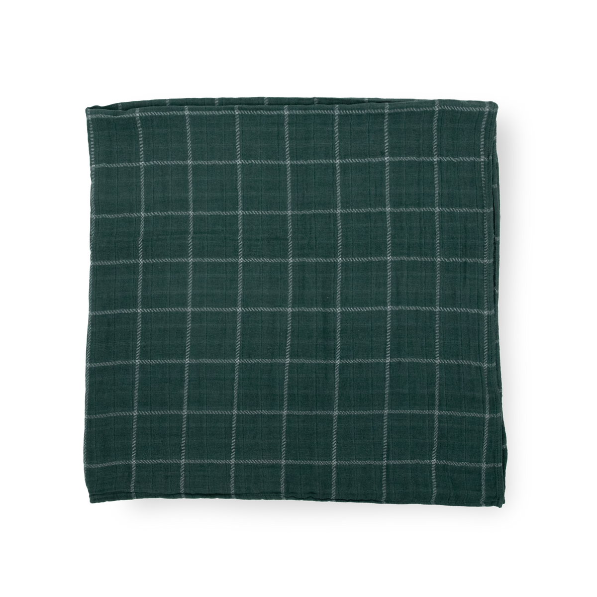 Cotton Muslin Swaddle Blanket - Evergreen Plaid – Little Unicorn USA