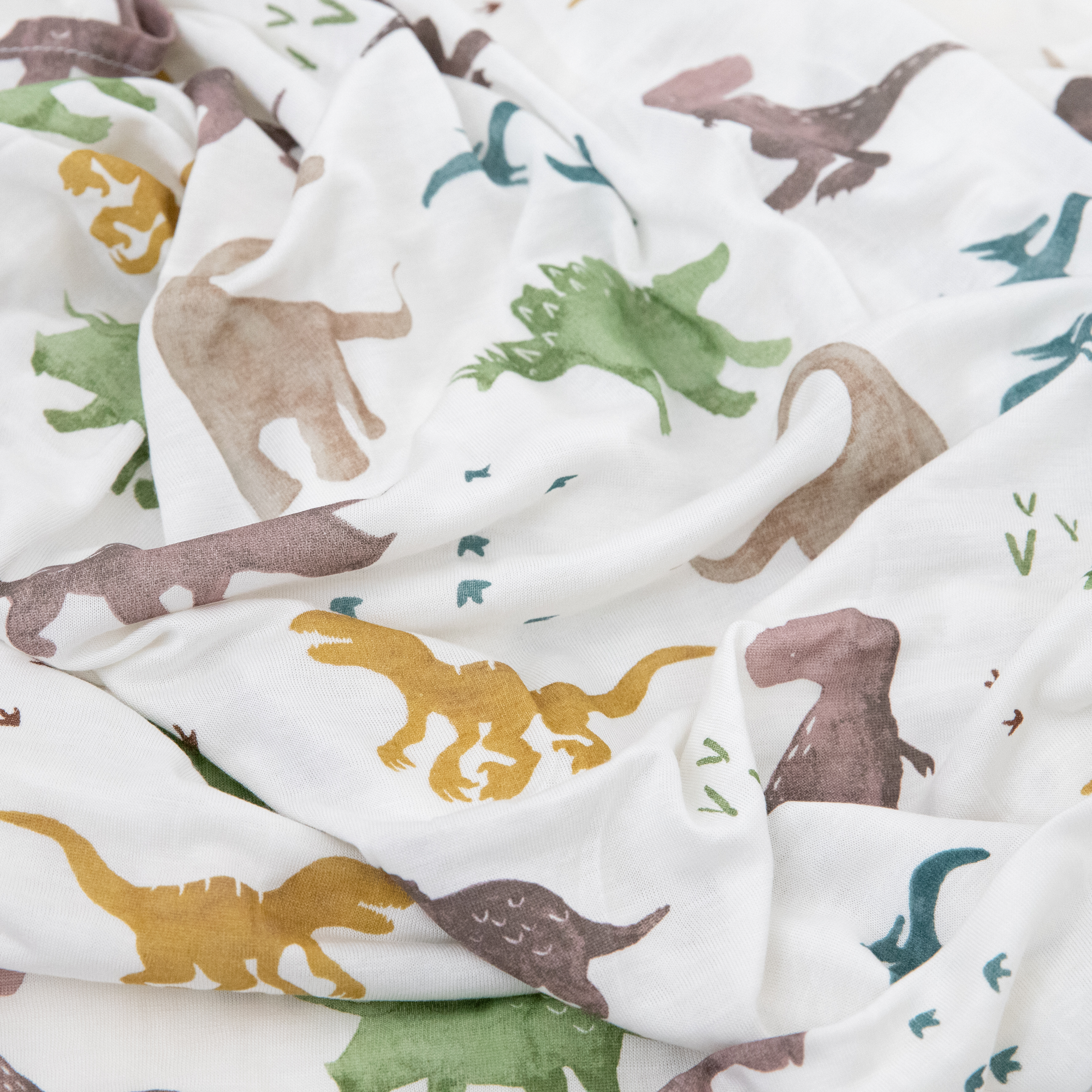 Stretch Knit Swaddle Blanket 2 Pack Dino Pals Little Unicorn USA