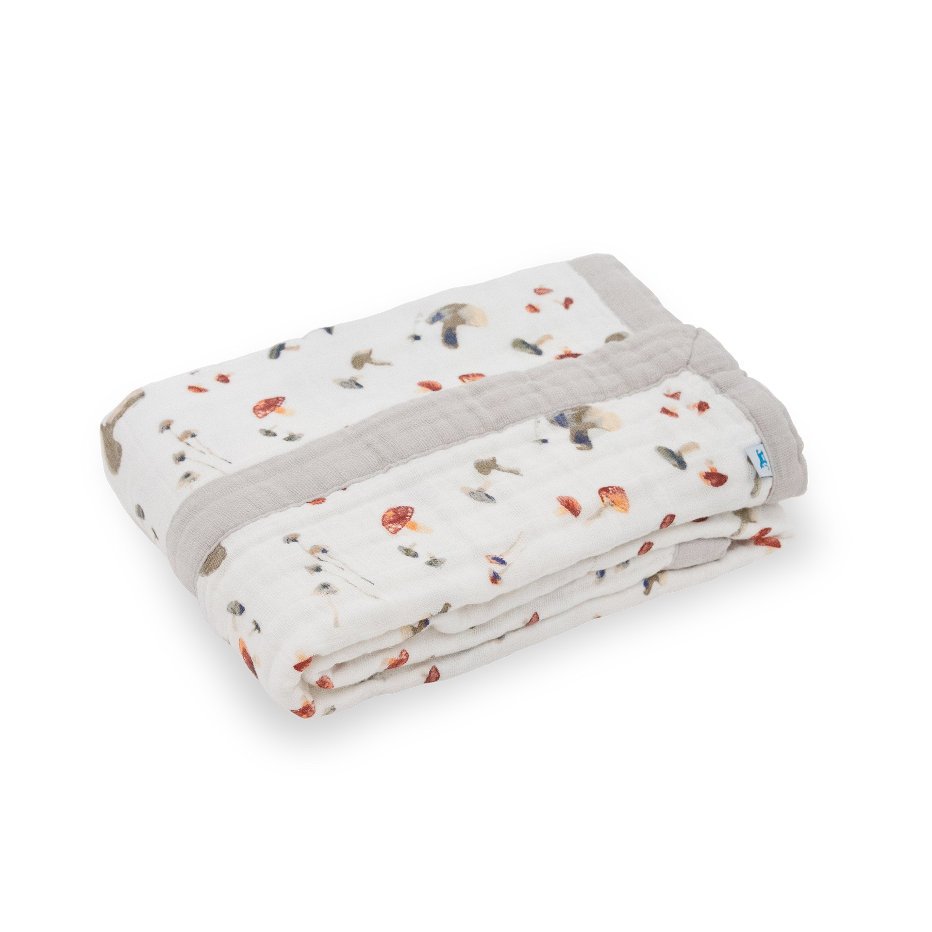 Cotton Muslin Baby Quilt Mushrooms Little Unicorn USA