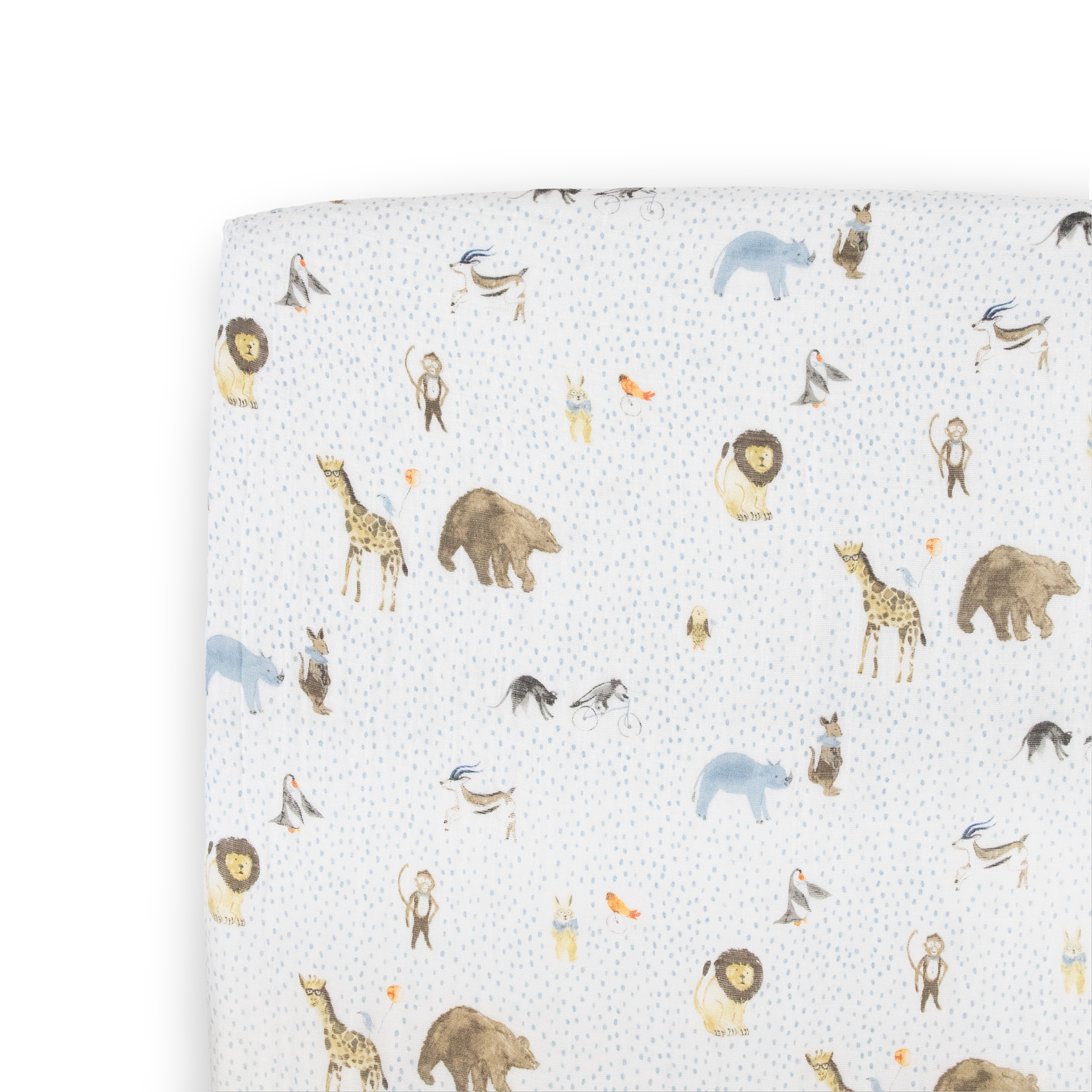 Cotton Muslin Crib Sheet - Party Animals