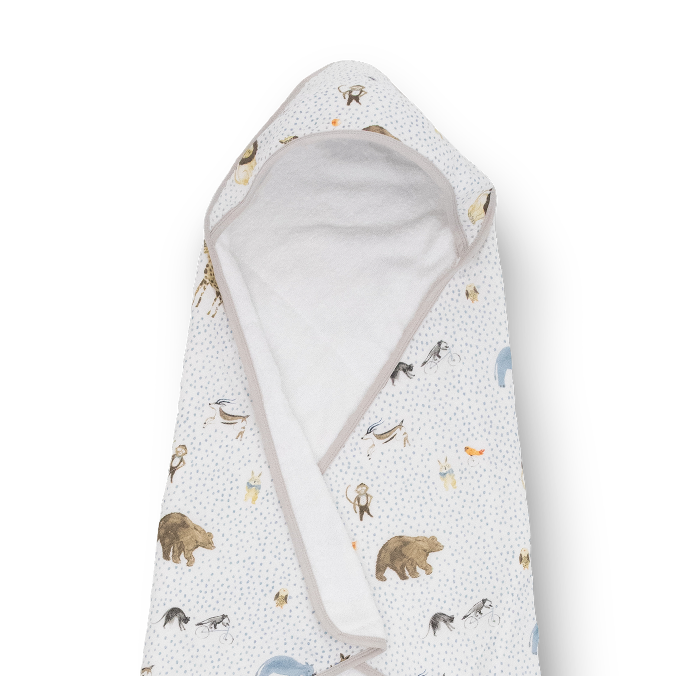 Infant Hooded Towel - Party Animals