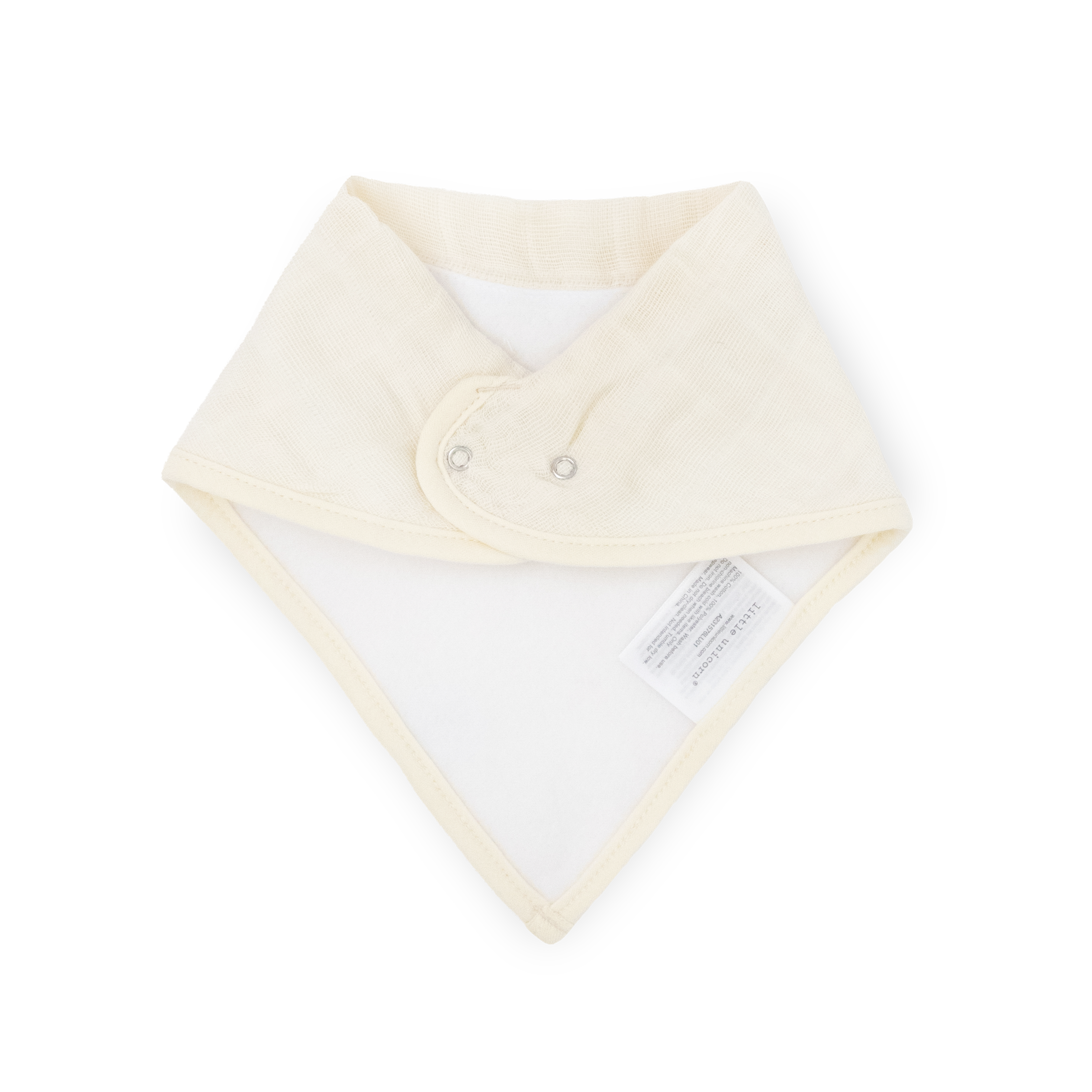 Cotton Muslin + Fleece Bandana Bib 4 Pack - Taupe Cross
