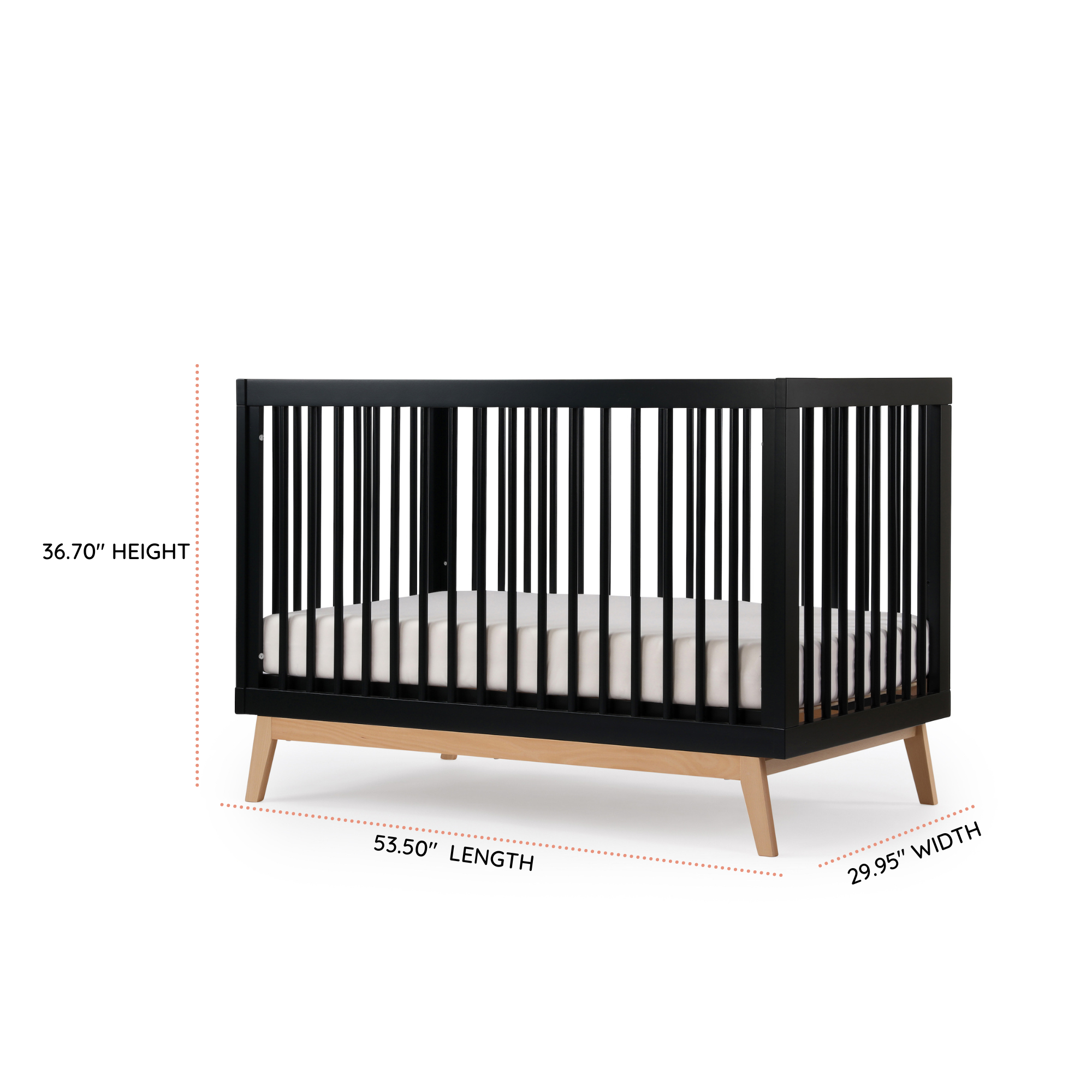 dadada Baby Soho 3-in-1 Convertible Crib