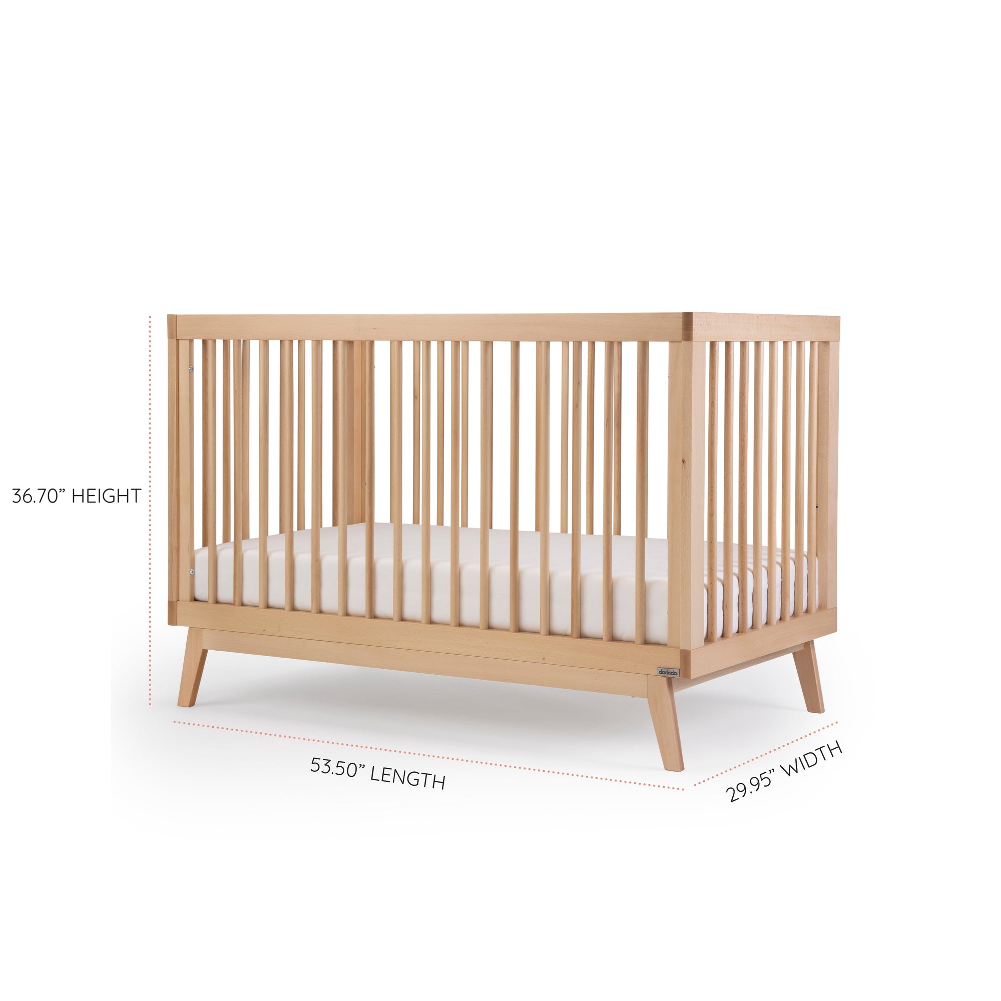 dadada Baby Soho 3-in-1 Convertible Crib