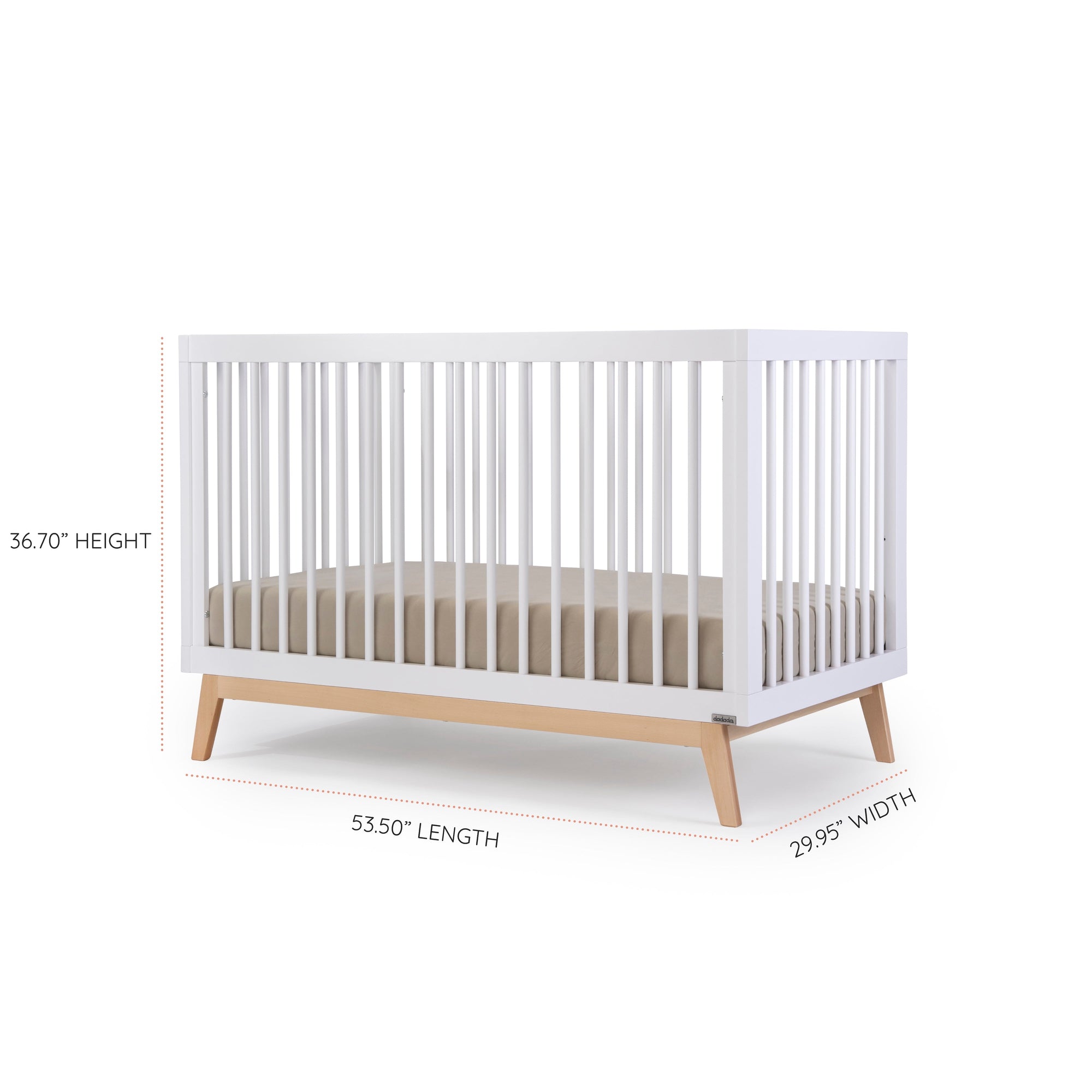 dadada Baby Soho 3-in-1 Convertible Crib