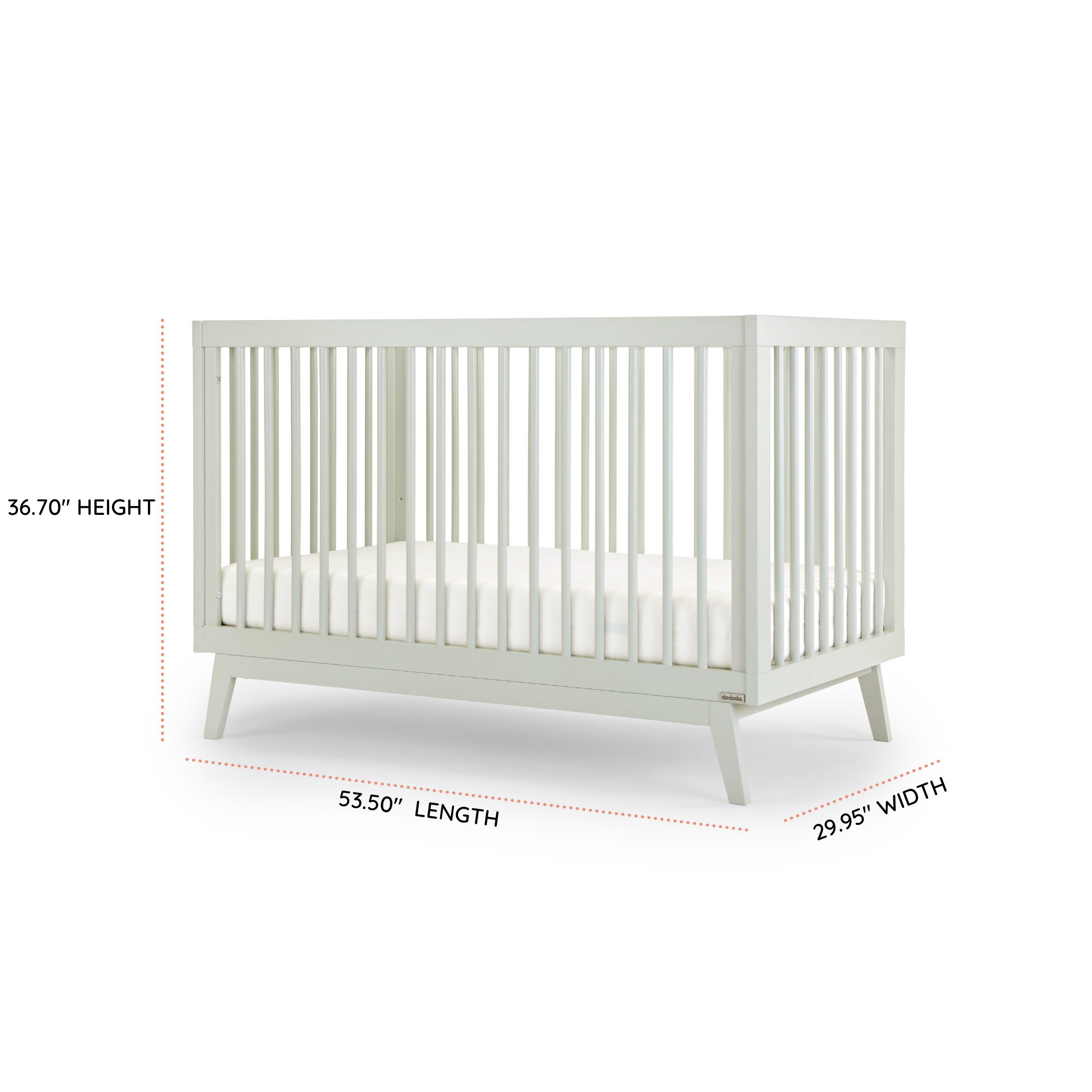 dadada Baby Soho 3-in-1 Convertible Crib