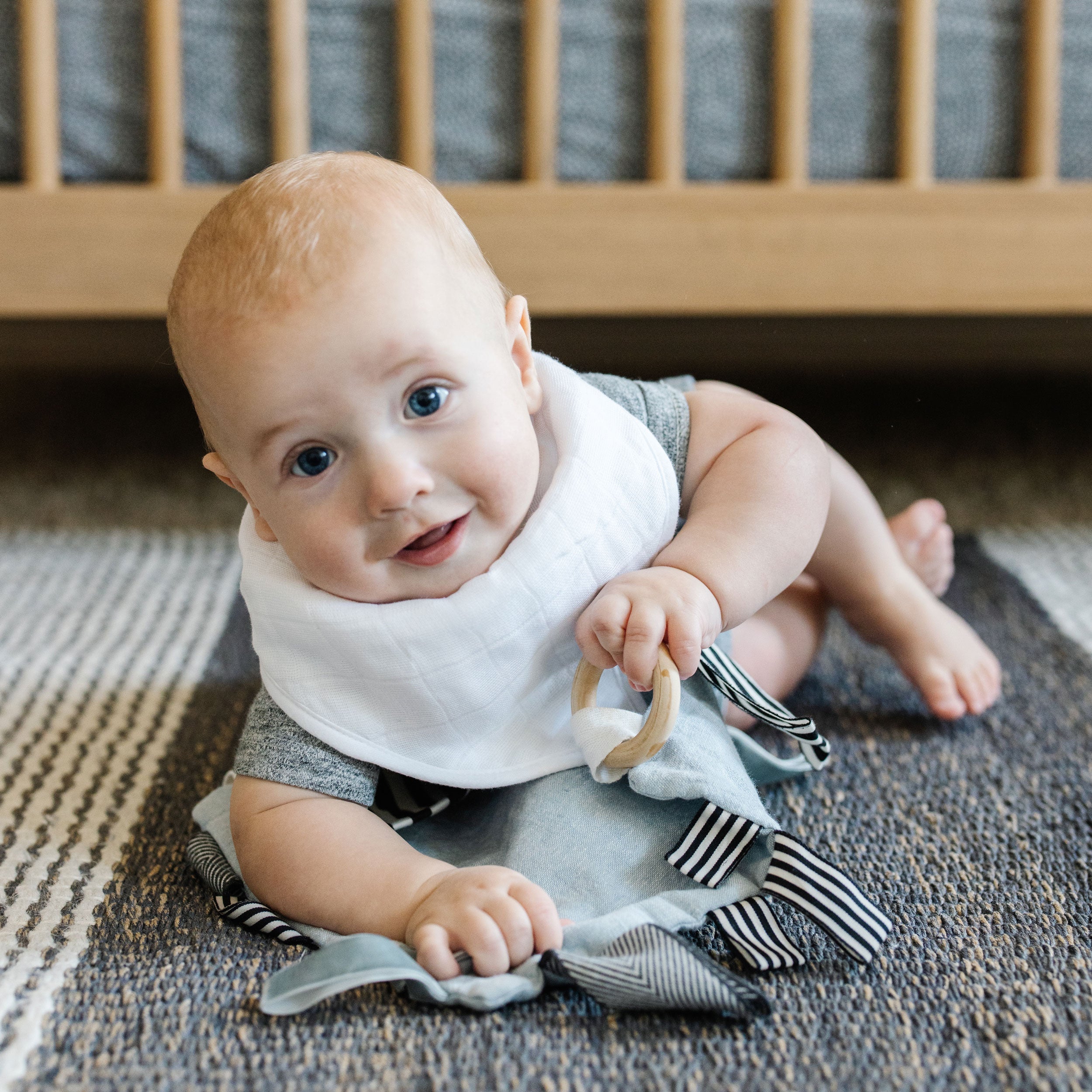 Bandana Bibs 4 Pack | Cotton Muslin & Fleece Baby Bibs | Little