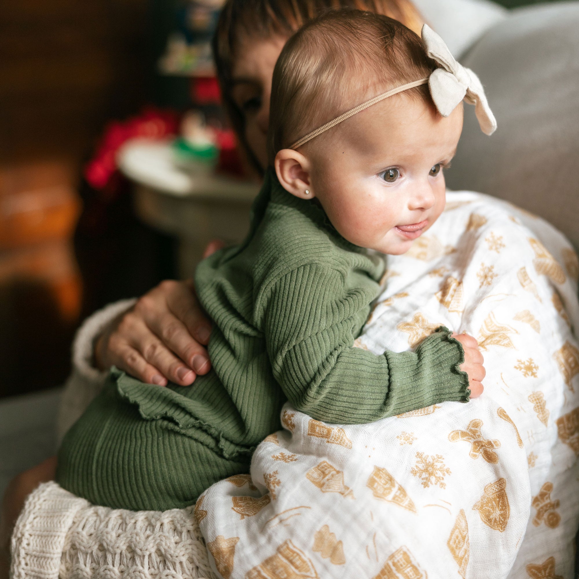 Cotton Muslin Swaddle Blanket 3 Pack - Snow Day