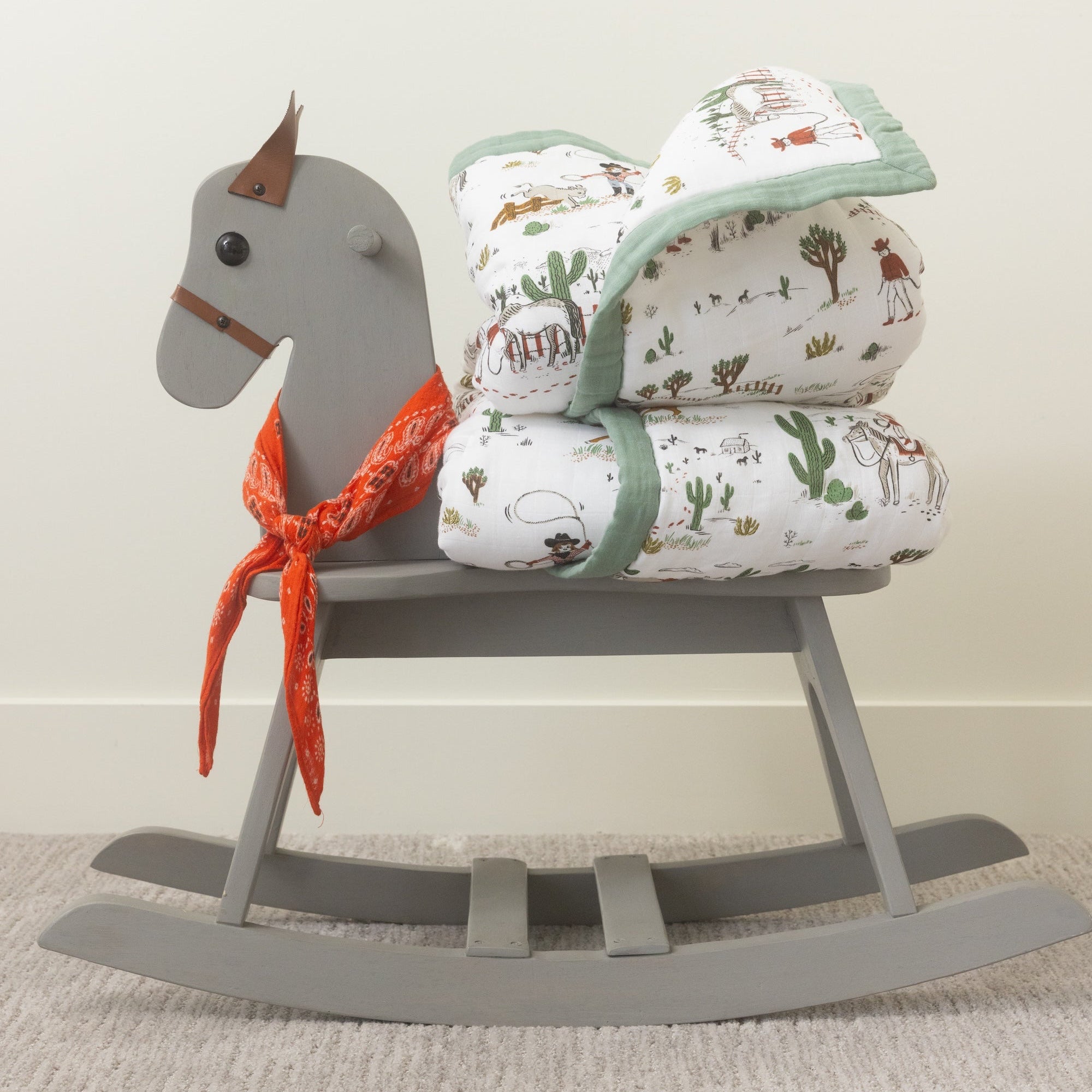 Cotton Muslin Toddler Bedding 3 Piece Set - Cowpoke