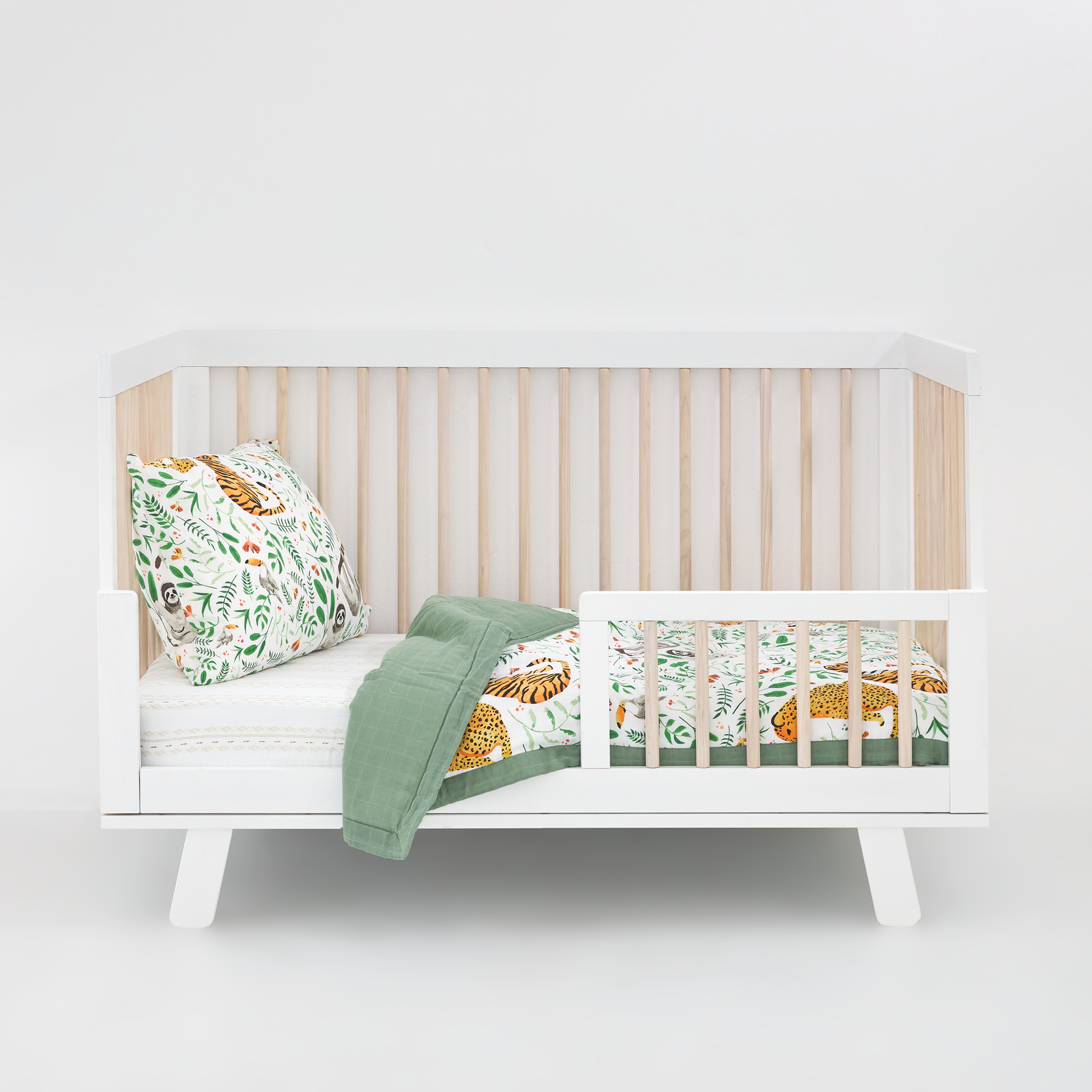 Jungle Toddler Bedding Set | Cotton Comforter & Sheets | Little