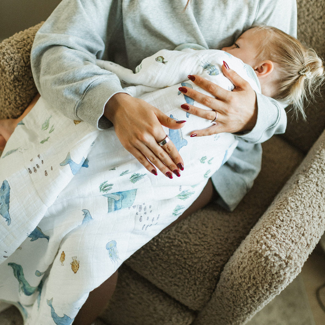 Toddler Hooded Towel - Whales