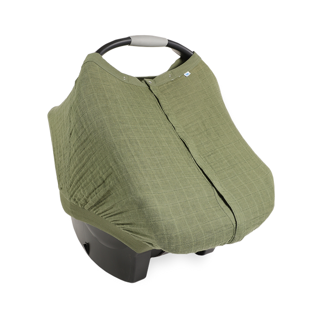 Cotton Muslin Car Seat Canopy Grey Stripe Little Unicorn USA