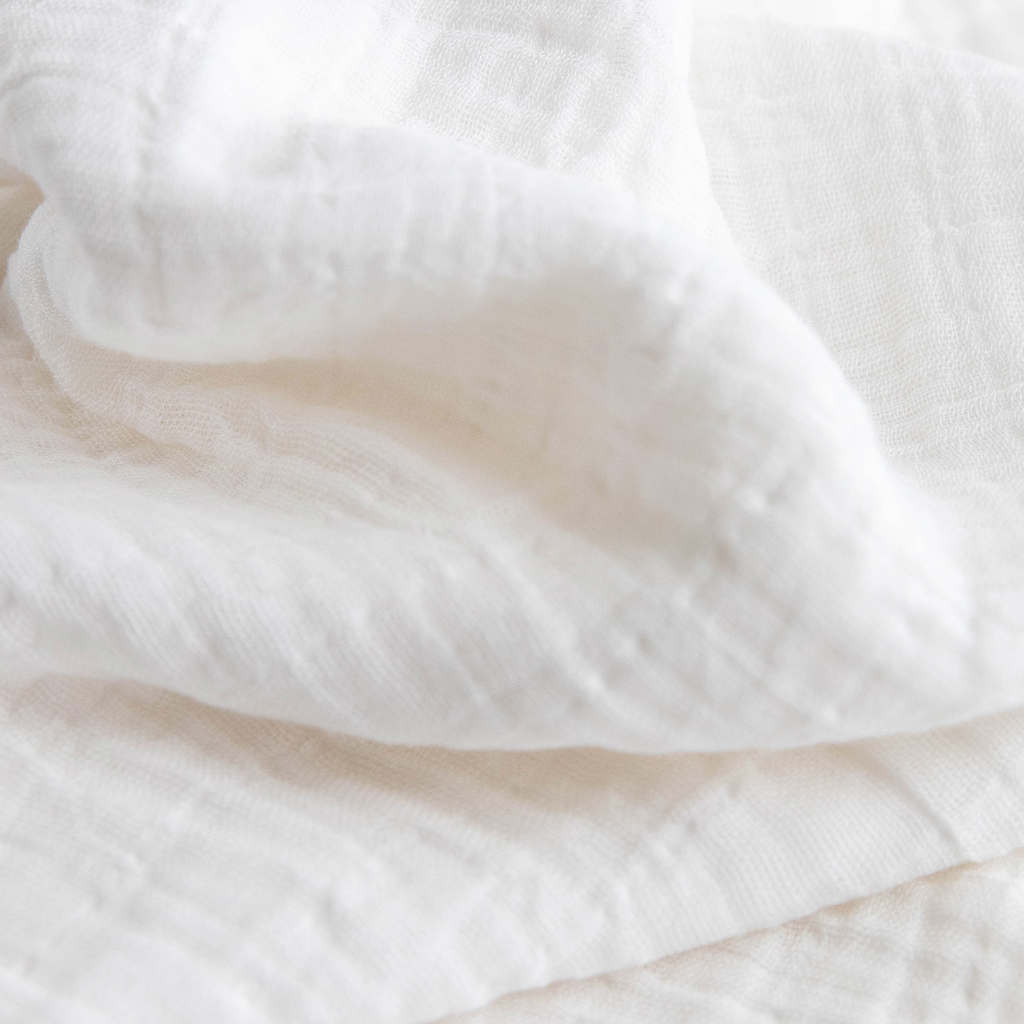 Cotton Muslin Swaddle Baby Blanket Set - White – Little Unicorn USA