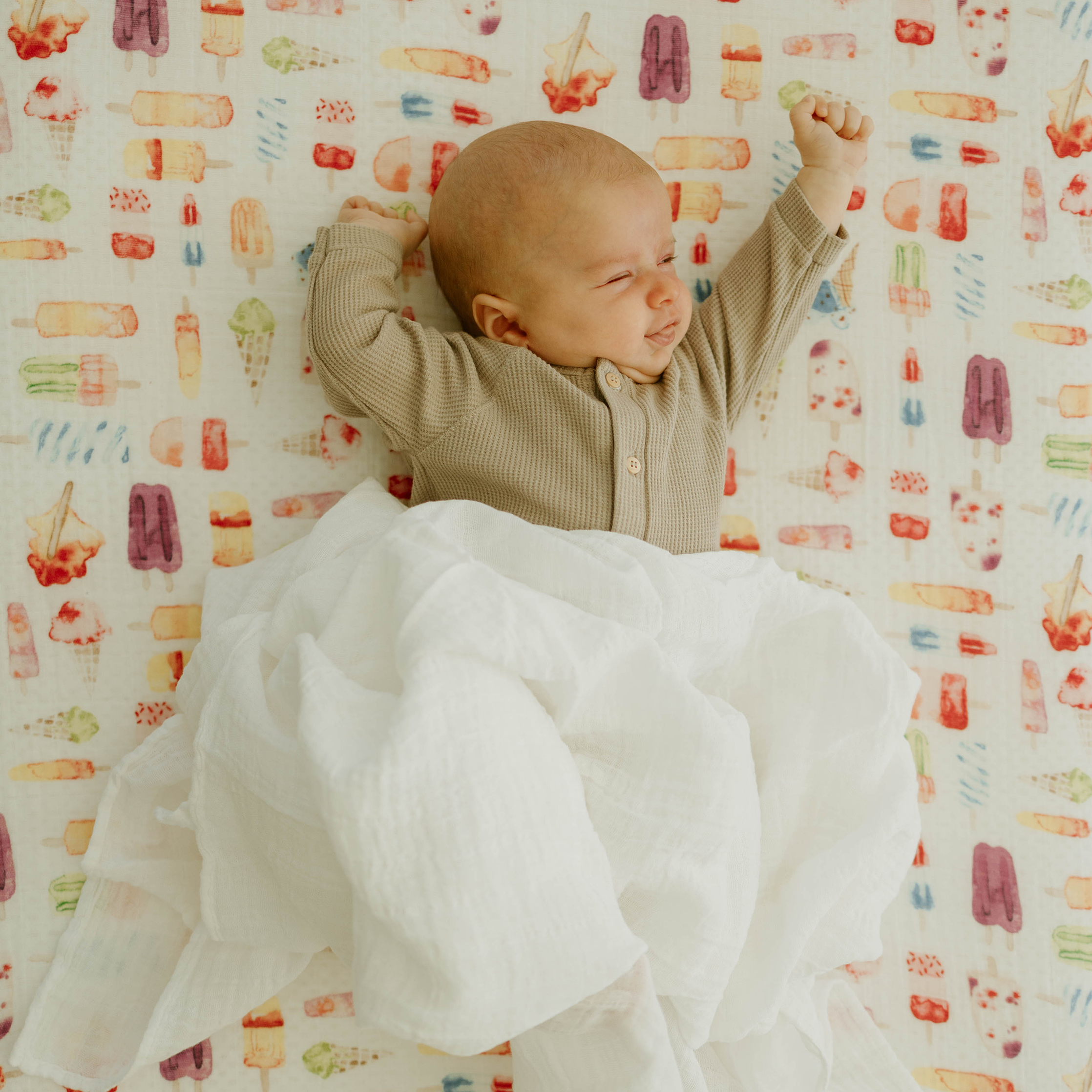 Cotton Muslin Swaddle Blanket 3 Pack White