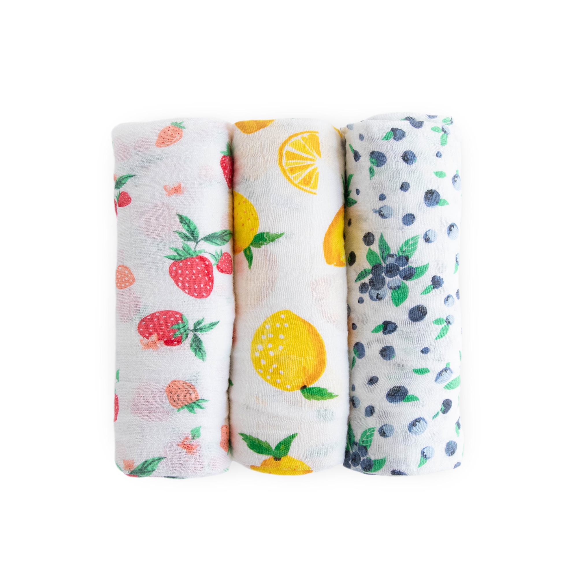 Cotton Muslin Swaddle Blanket 3 Pack - Berry Lemonade