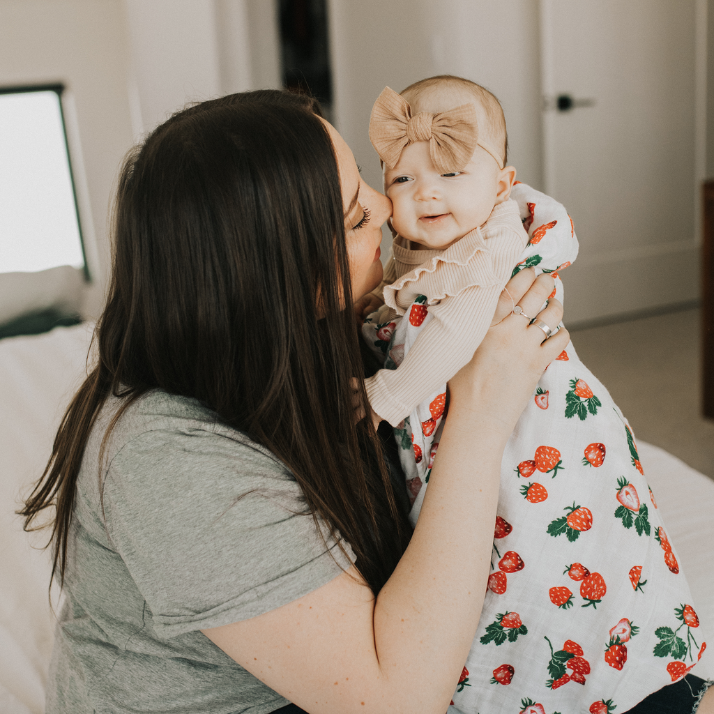 Cotton Muslin Swaddle Baby Blanket SetBerry Lemonade Little Unicorn USA