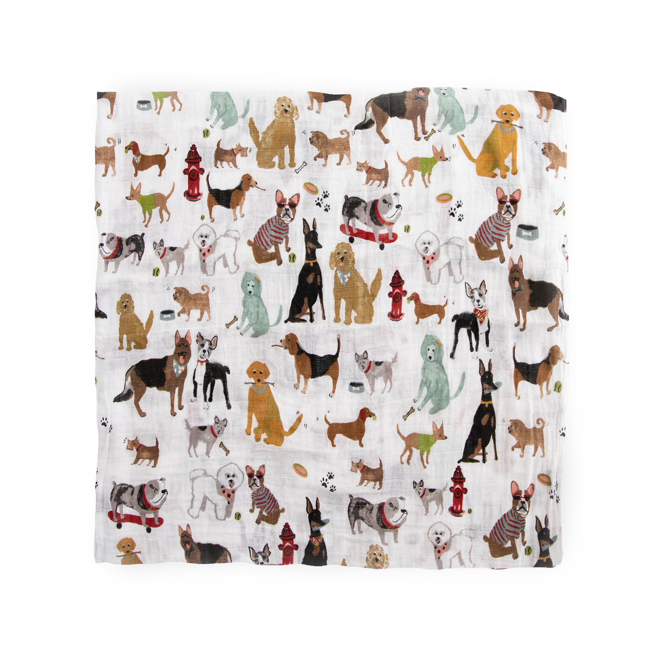 Cotton Muslin Swaddle Blanket 3 Pack - Woof