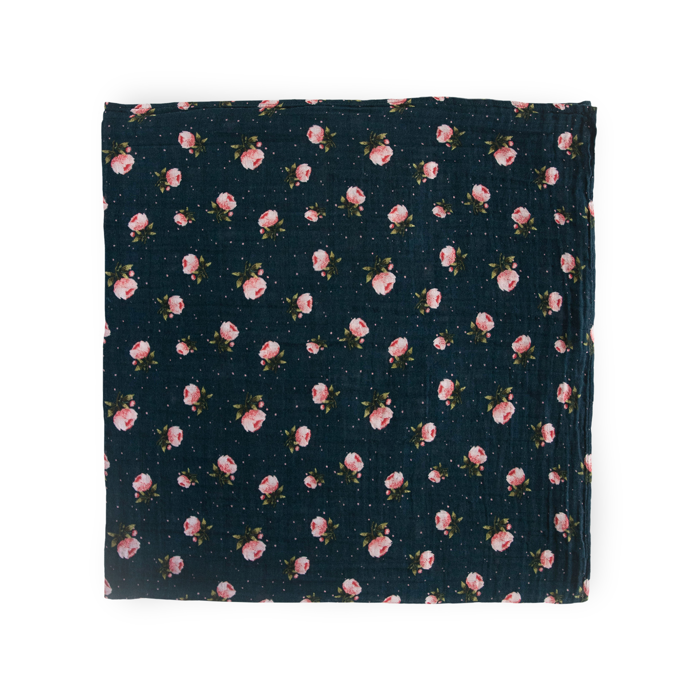 Cotton Muslin Swaddle Blanket 3 Pack - Midnight Rose