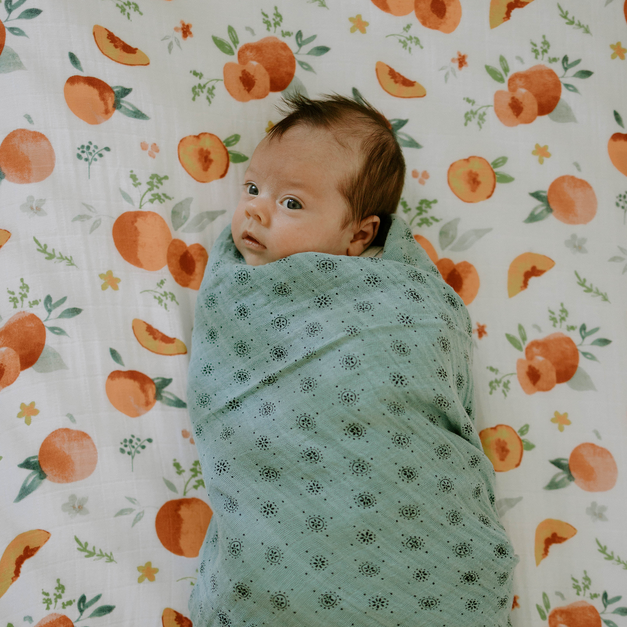Cotton Muslin Swaddle Blanket 3 Pack - Georgia Peach