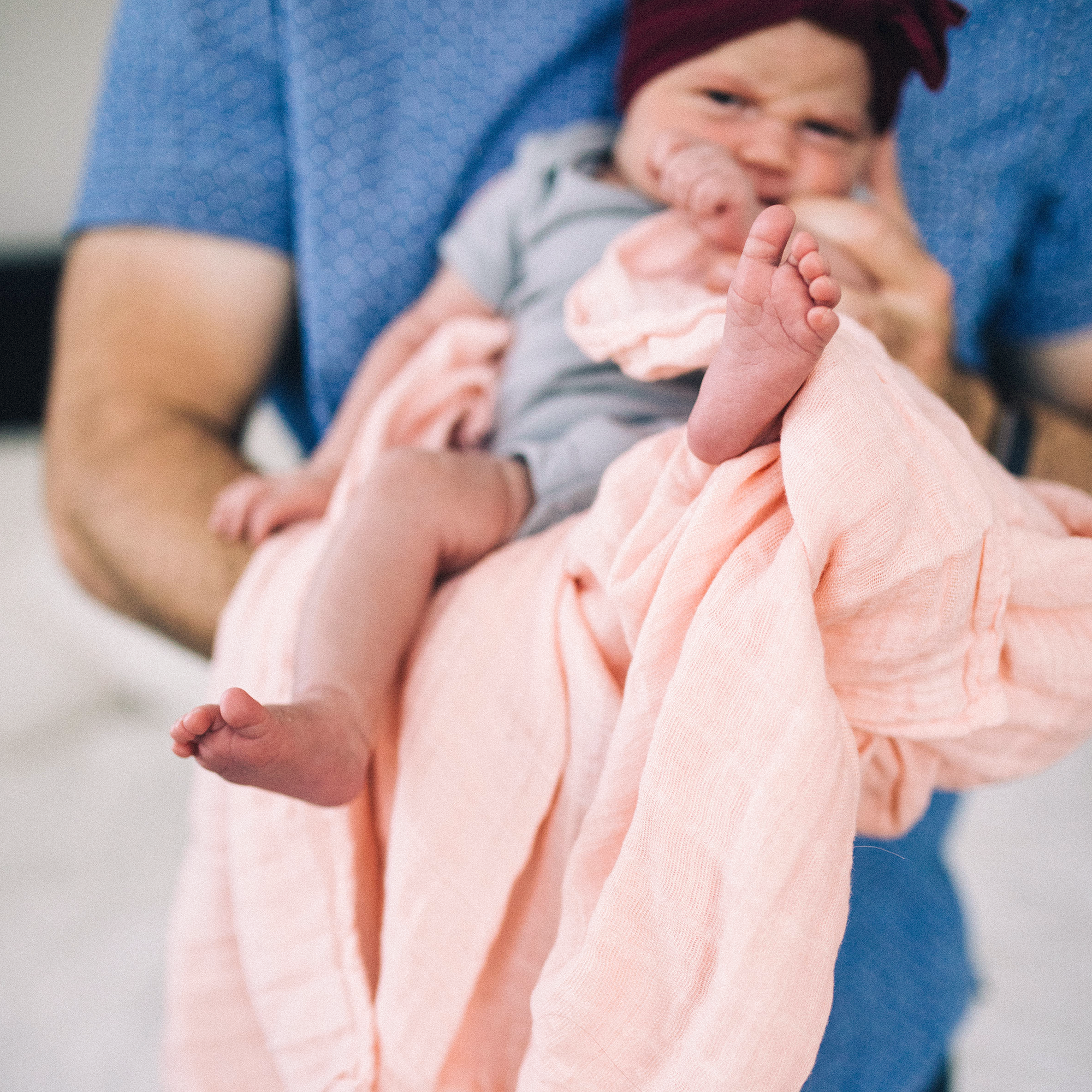 Cotton Muslin Swaddle Blanket 3 Pack - Georgia Peach