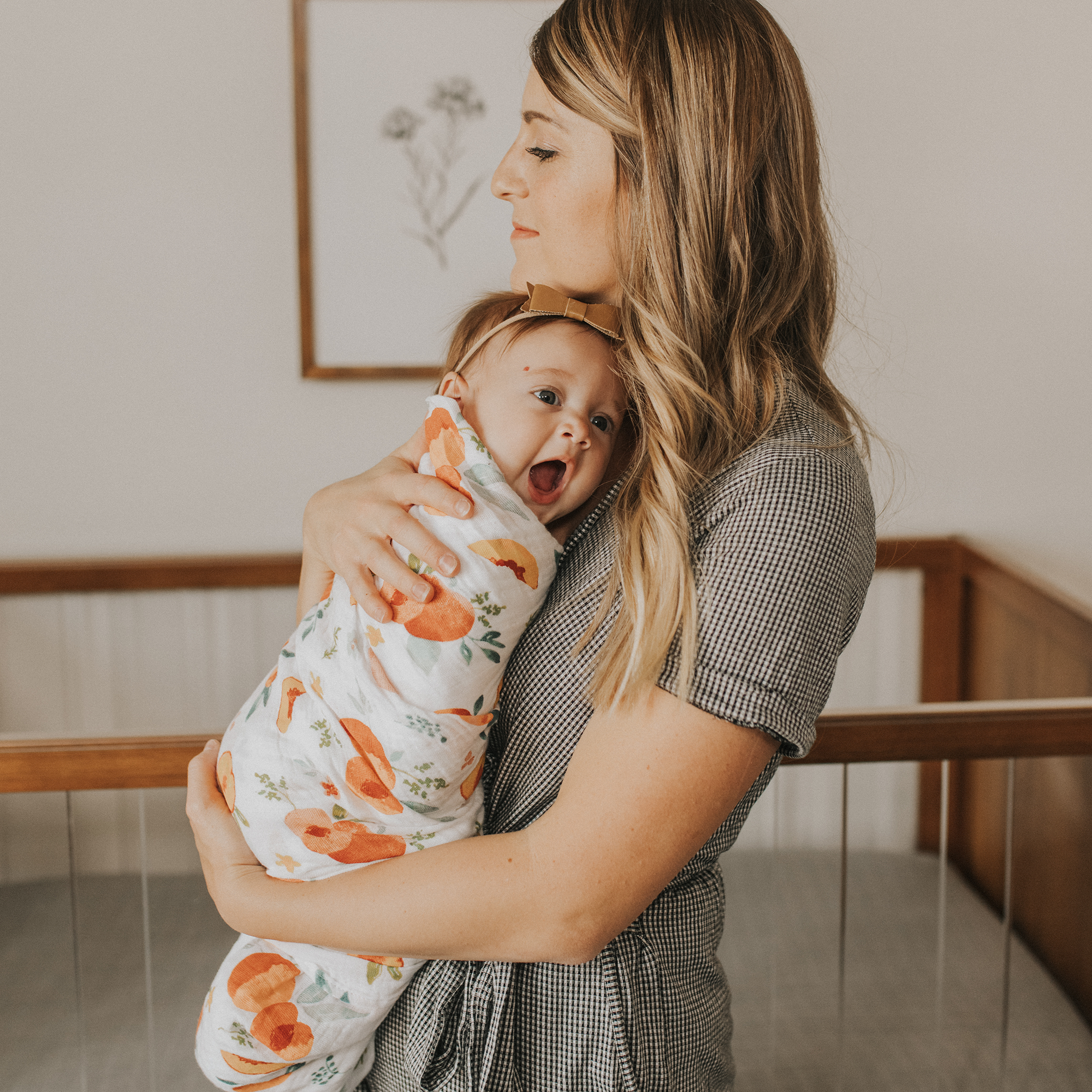 Cotton Muslin Swaddle Blanket 3 Pack - Georgia Peach