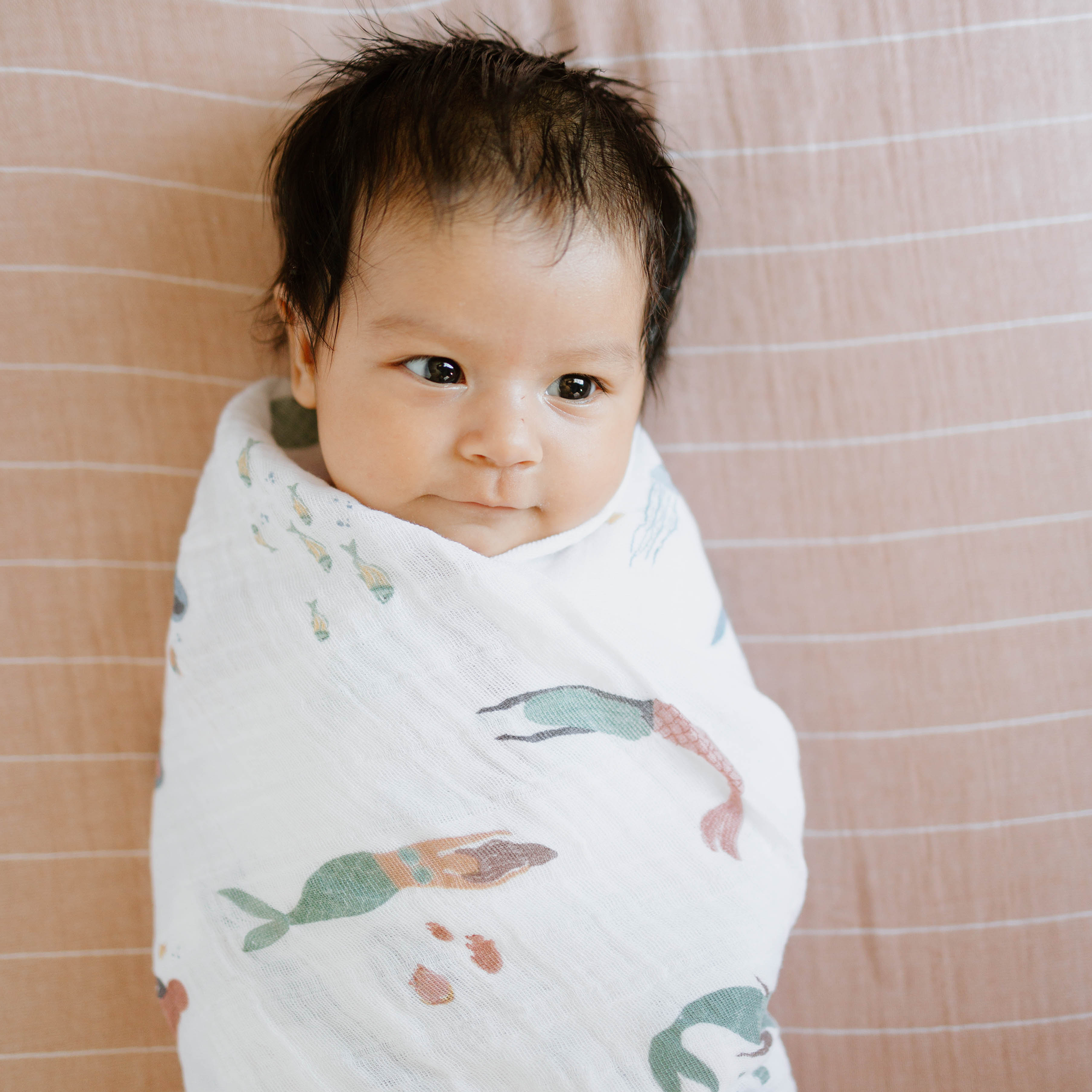 Cotton Muslin Swaddle Blanket 3 Pack Mermaids Little Unicorn USA