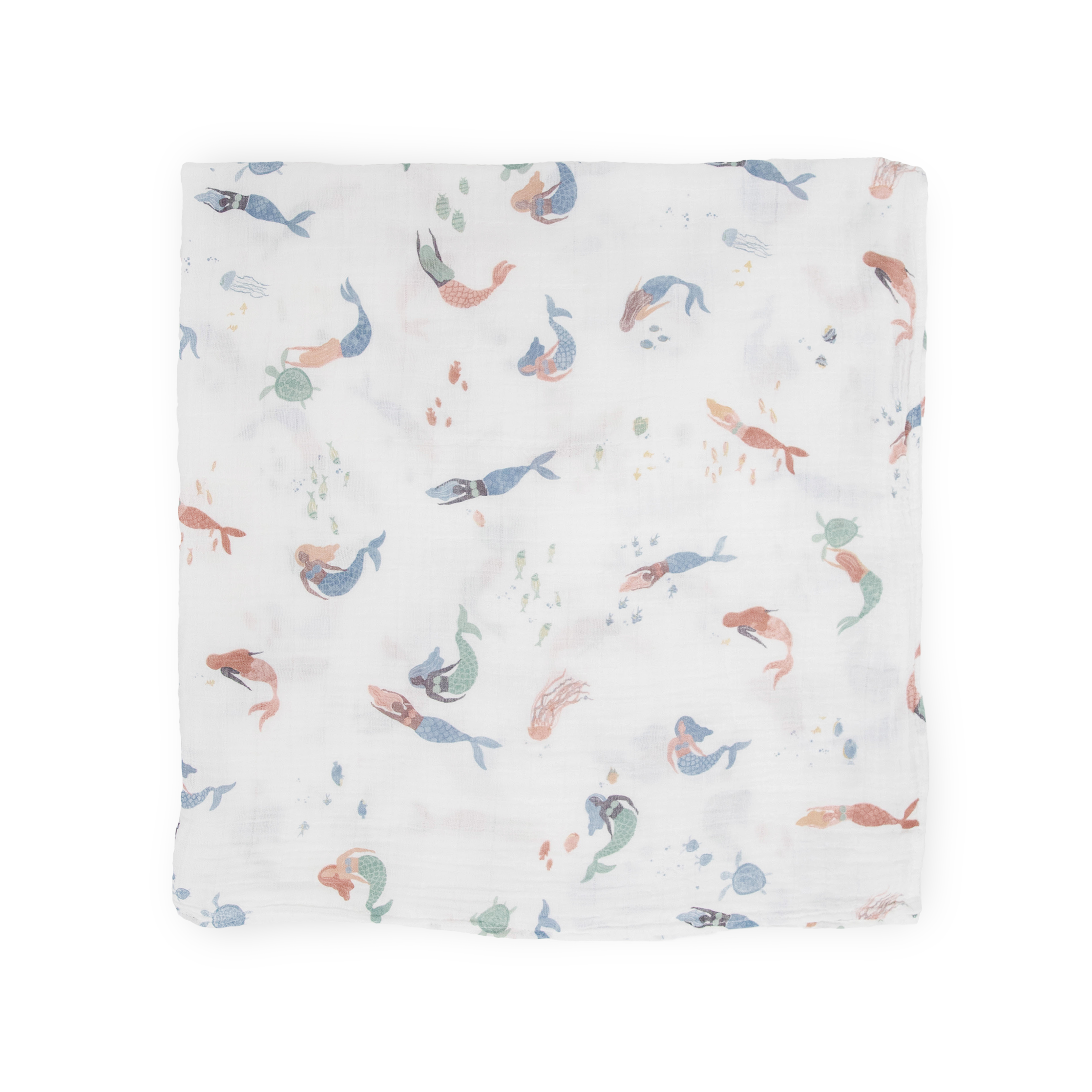 Cotton Muslin Swaddle Blanket 3 Pack - Mermaids