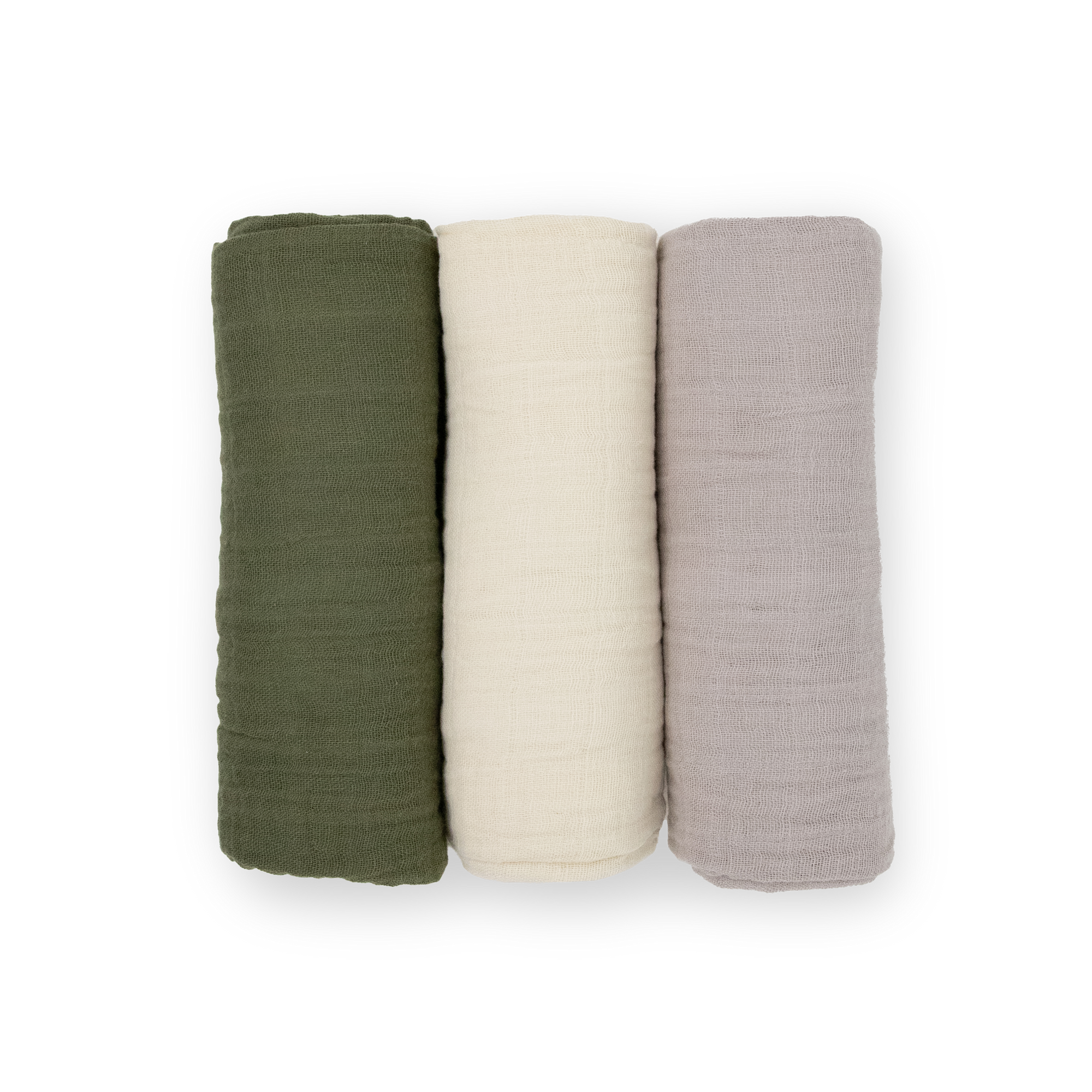 Cotton Muslin Swaddle Blanket 3 Pack - Fern 2