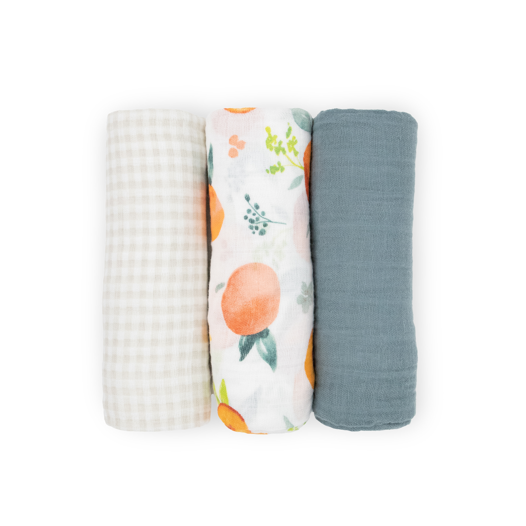 Cotton Muslin Swaddle Blanket 3 Pack - Georgia Peach 2