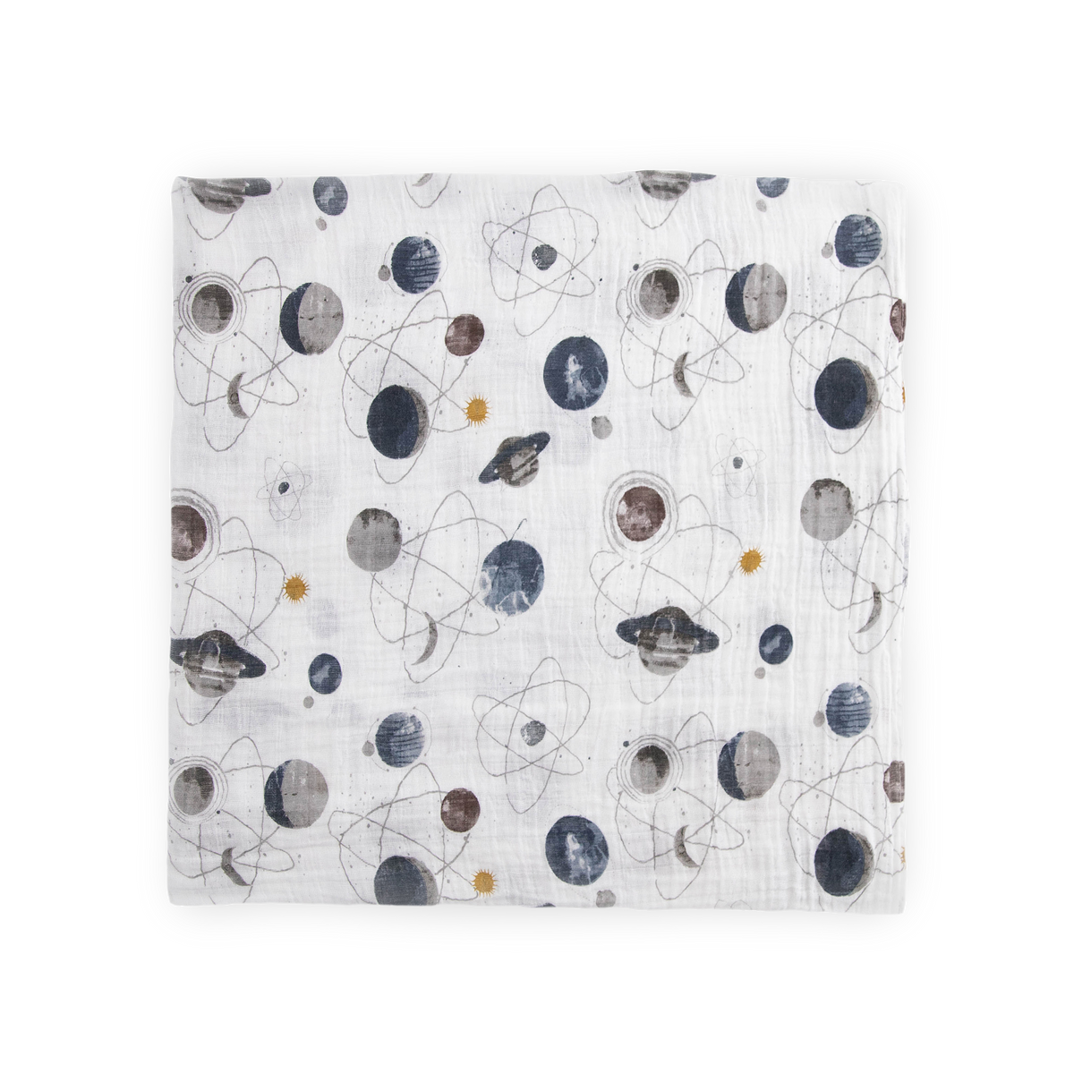 Cotton Muslin Swaddle Baby Blanket - Planetary – Little Unicorn USA