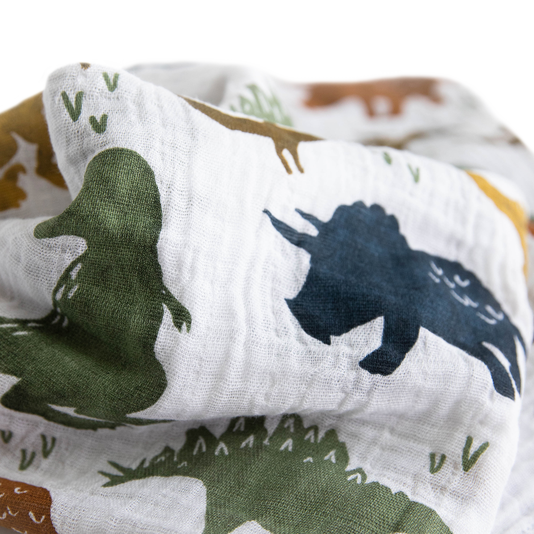 Cotton Muslin Swaddle Blanket - Dino Friends