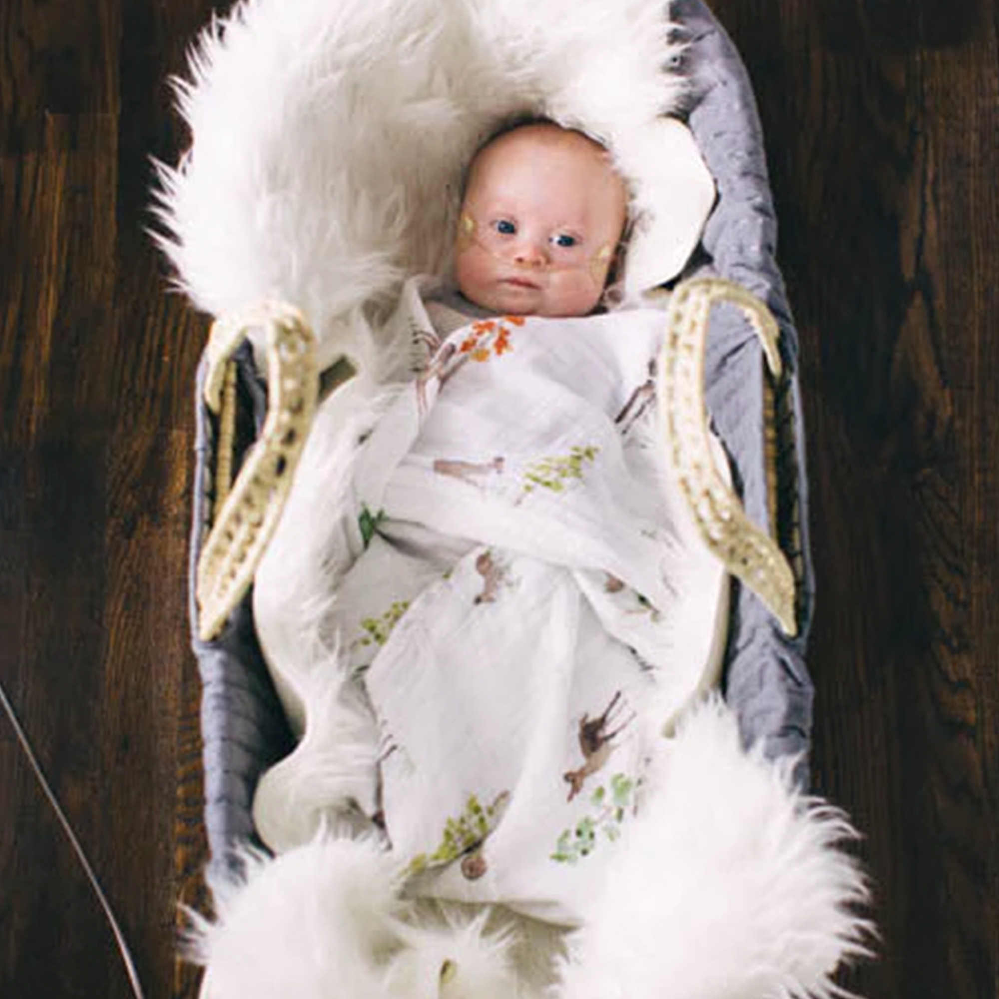 Cotton Muslin Swaddle Blanket - Oh Deer!