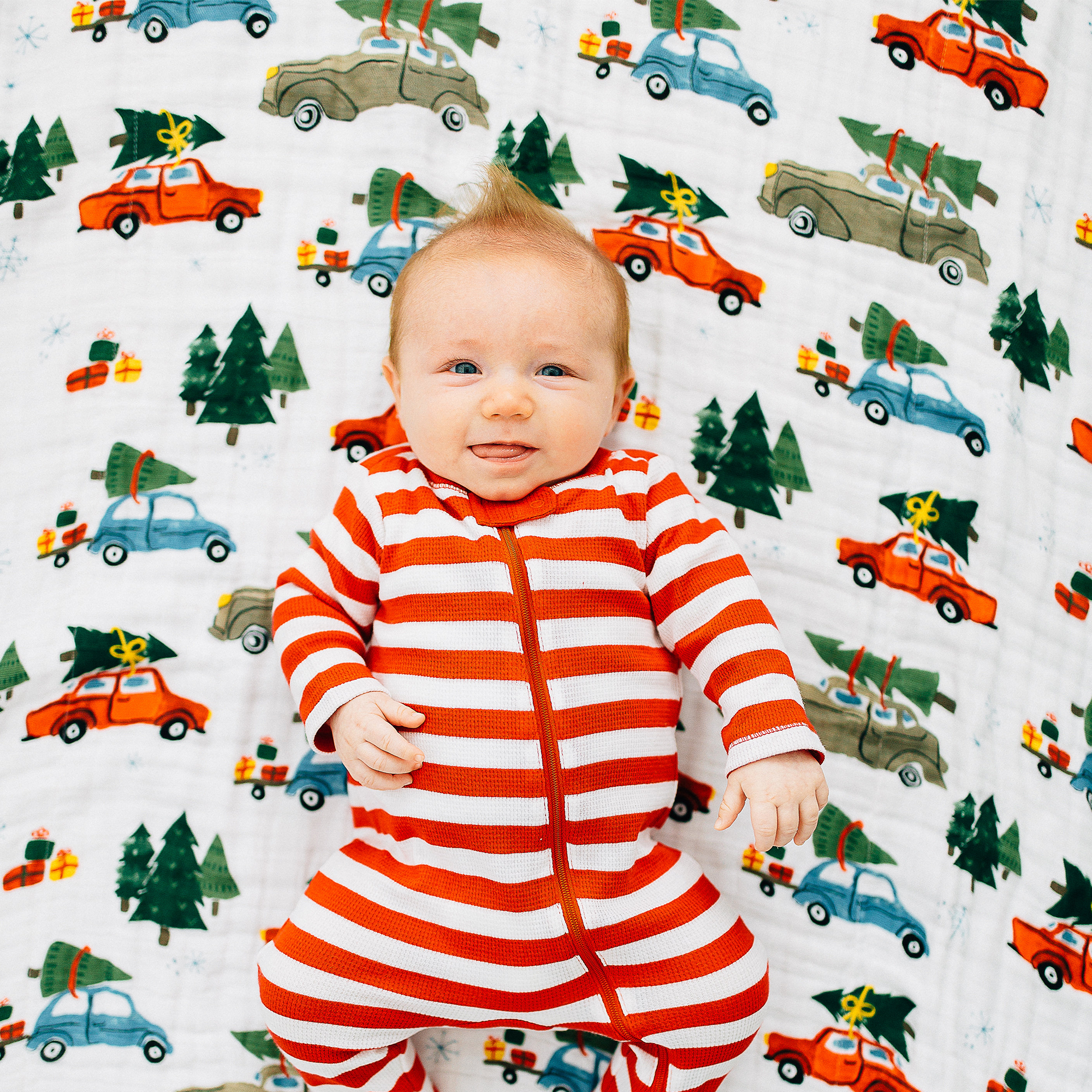 Cotton Muslin Swaddle Blanket - Holiday Haul