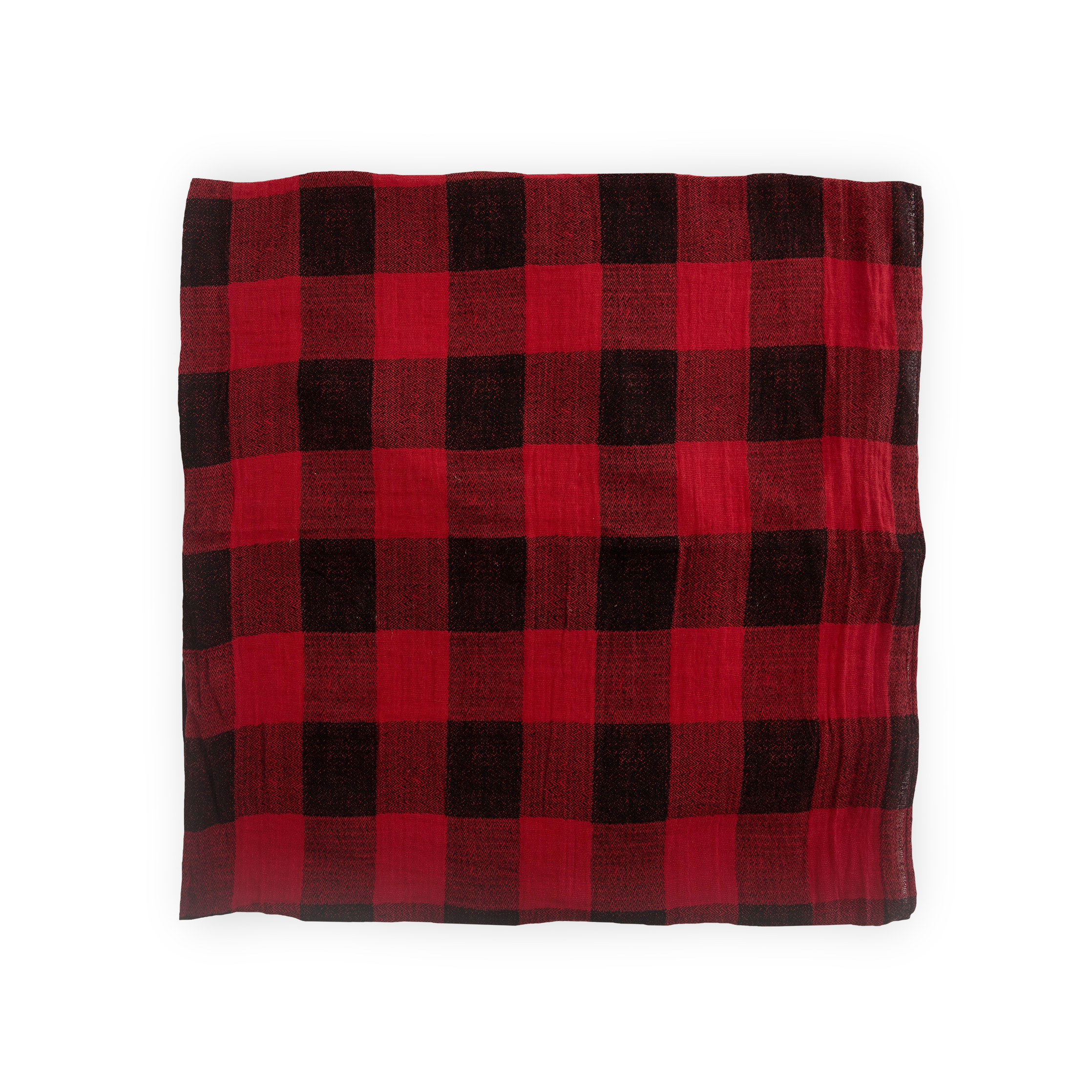 Cotton Muslin Swaddle Blanket - Red Plaid