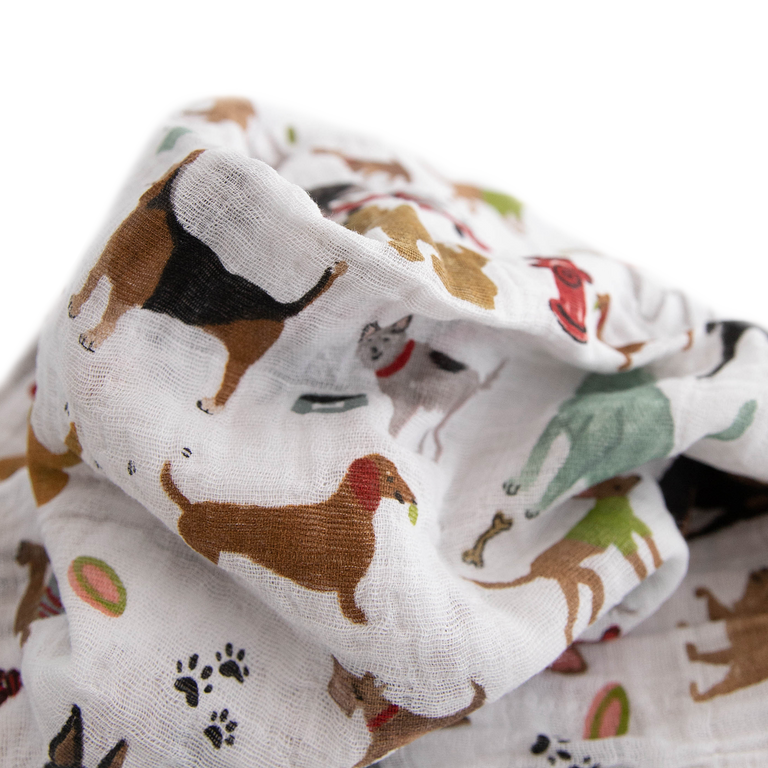 Cotton Muslin Swaddle Baby Blanket Woof Little Unicorn USA