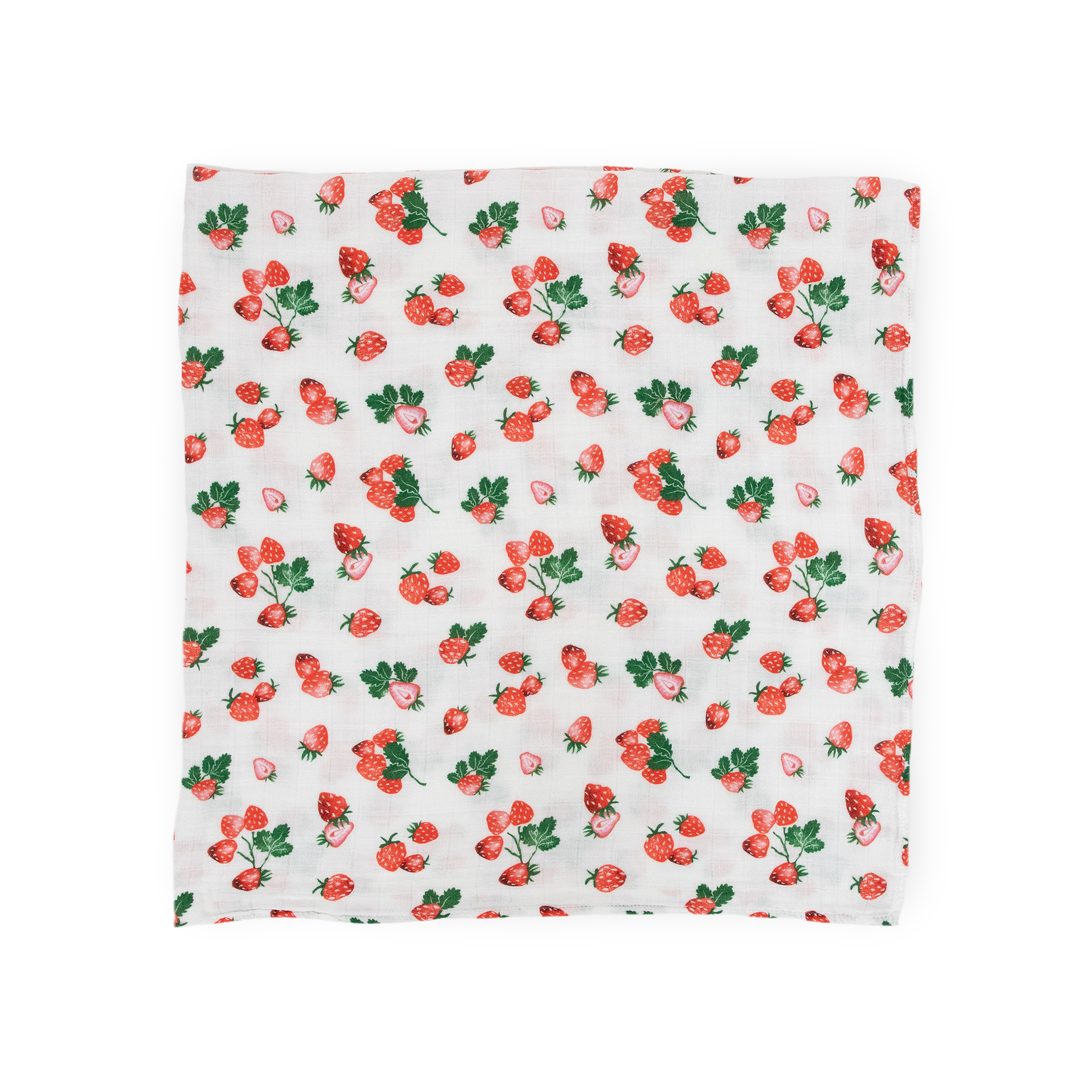 Cotton Muslin Swaddle Blanket - Strawberry Patch