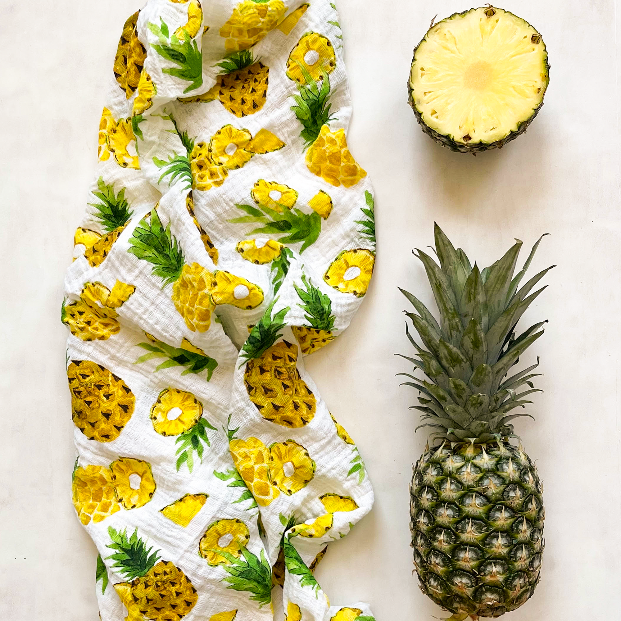 Cotton Muslin Swaddle Blanket - Fresh Pineapple