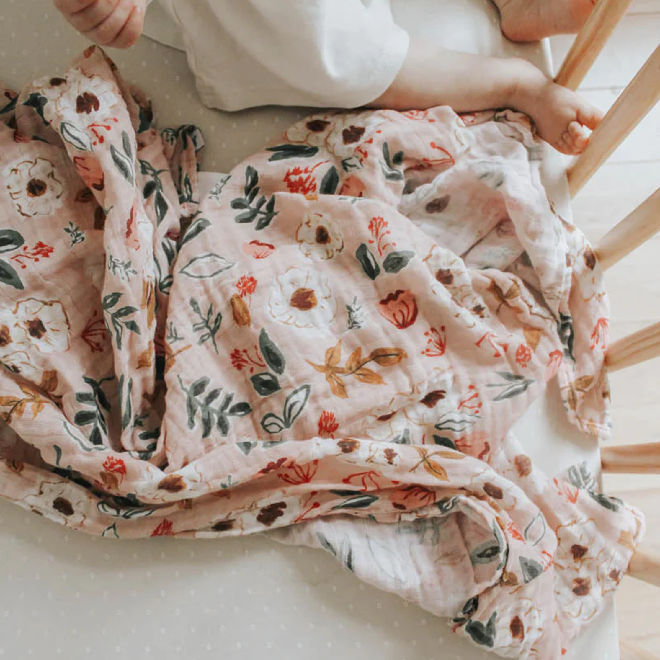 Dandelion Floral Swaddle Blanket Set – little lopers