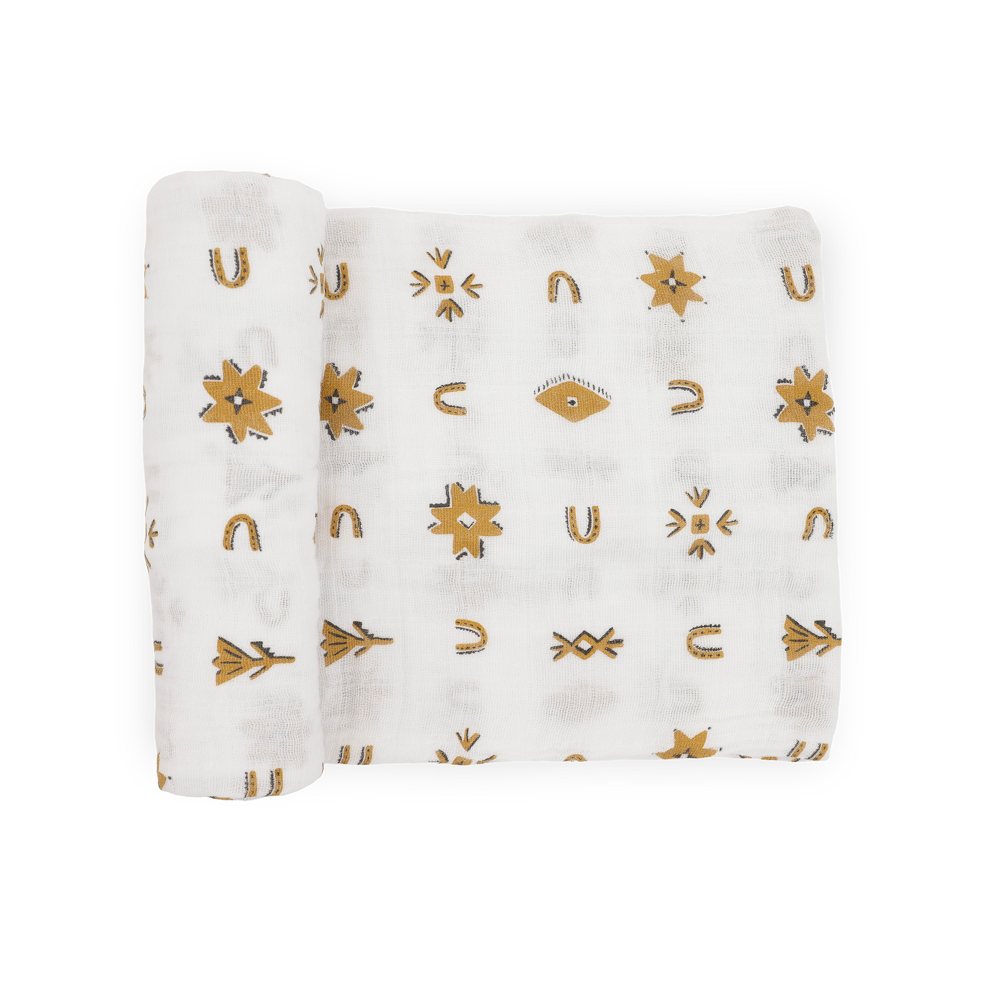 Cotton Muslin Swaddle Blanket - Conchos