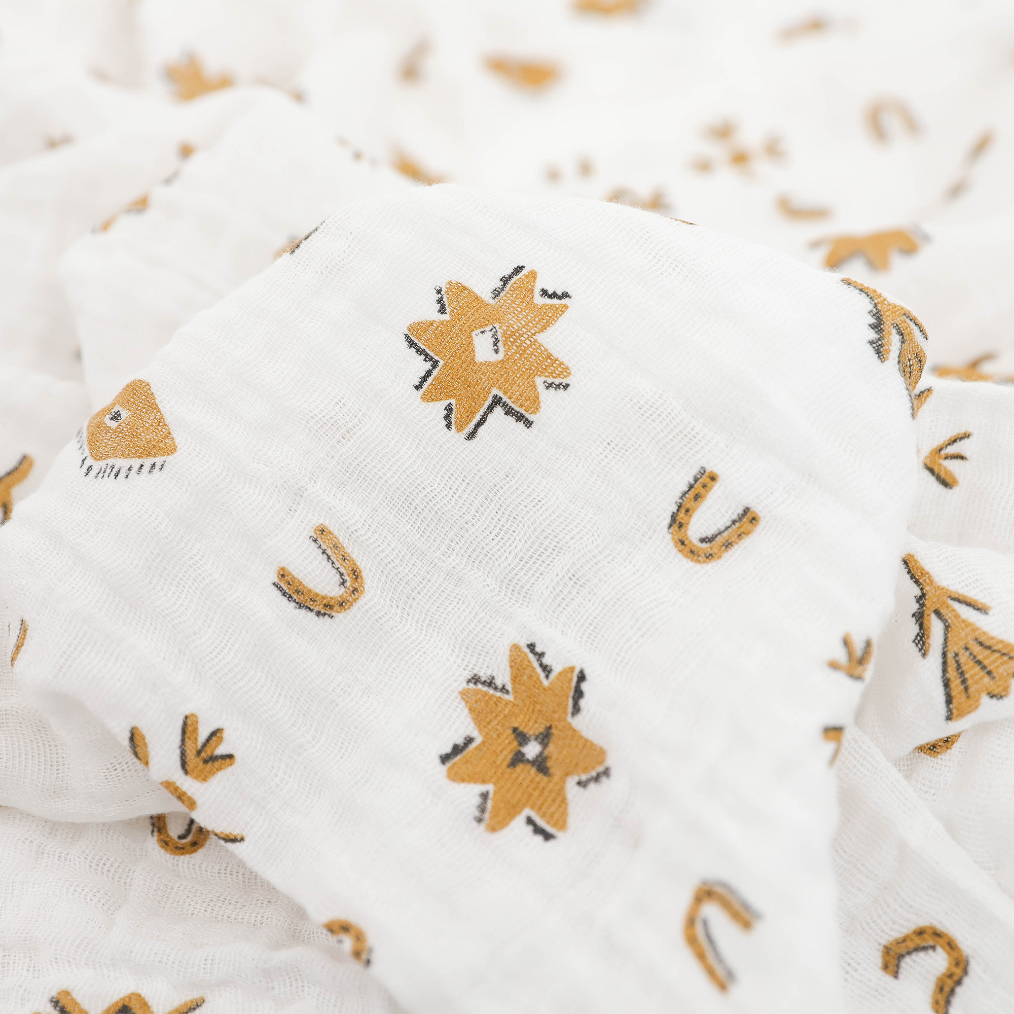 Cotton Muslin Swaddle Blanket - Conchos