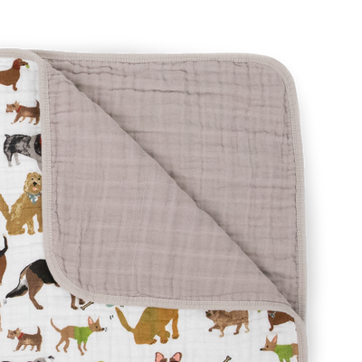 Cotton Muslin Baby Quilt - Woof – Little Unicorn USA